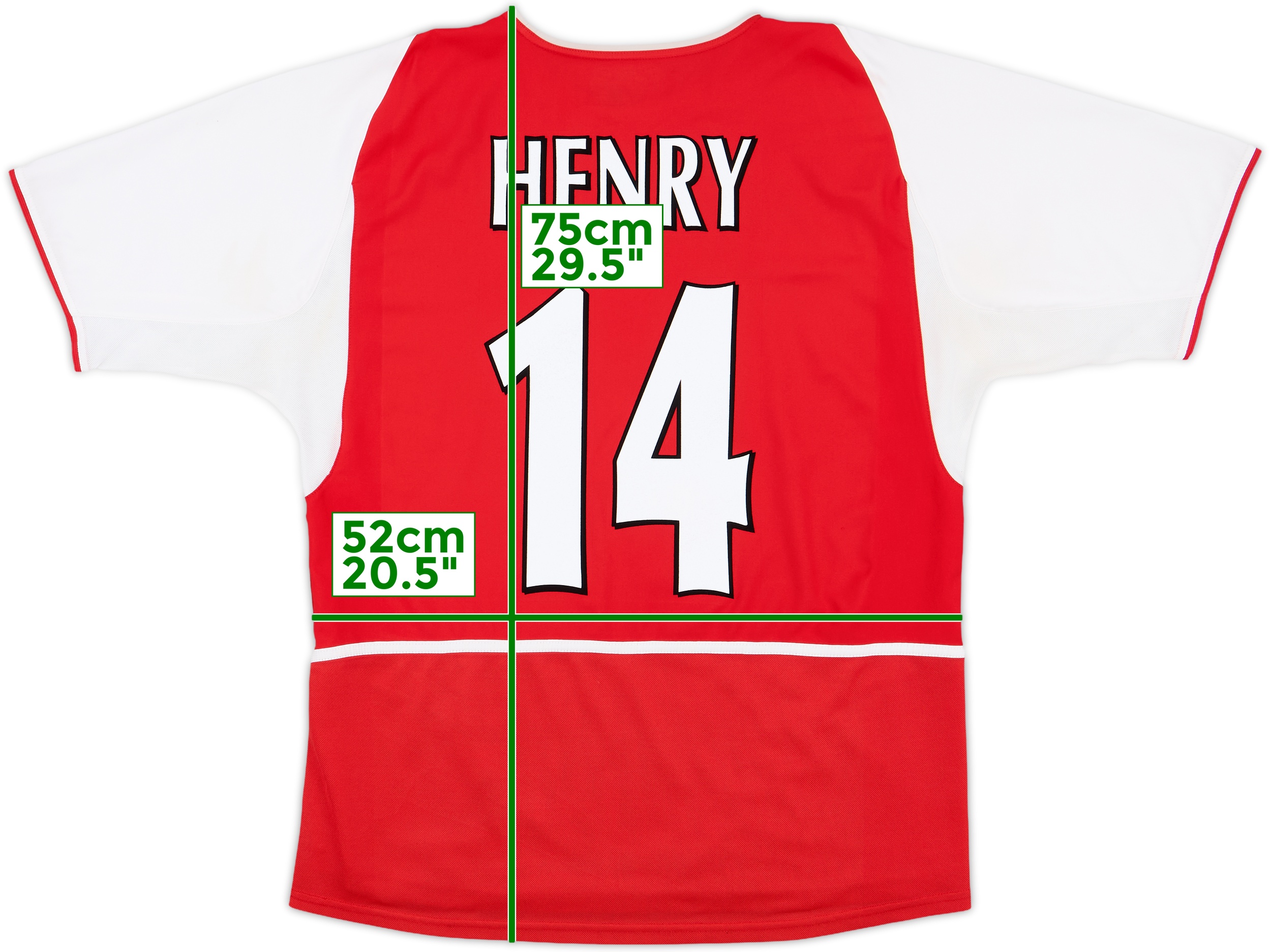 03/04 アーセナル ホーム　No.14 HENRY 2002-04 Arsenal Home Shirt Henry #14 - 8/10 - (S)