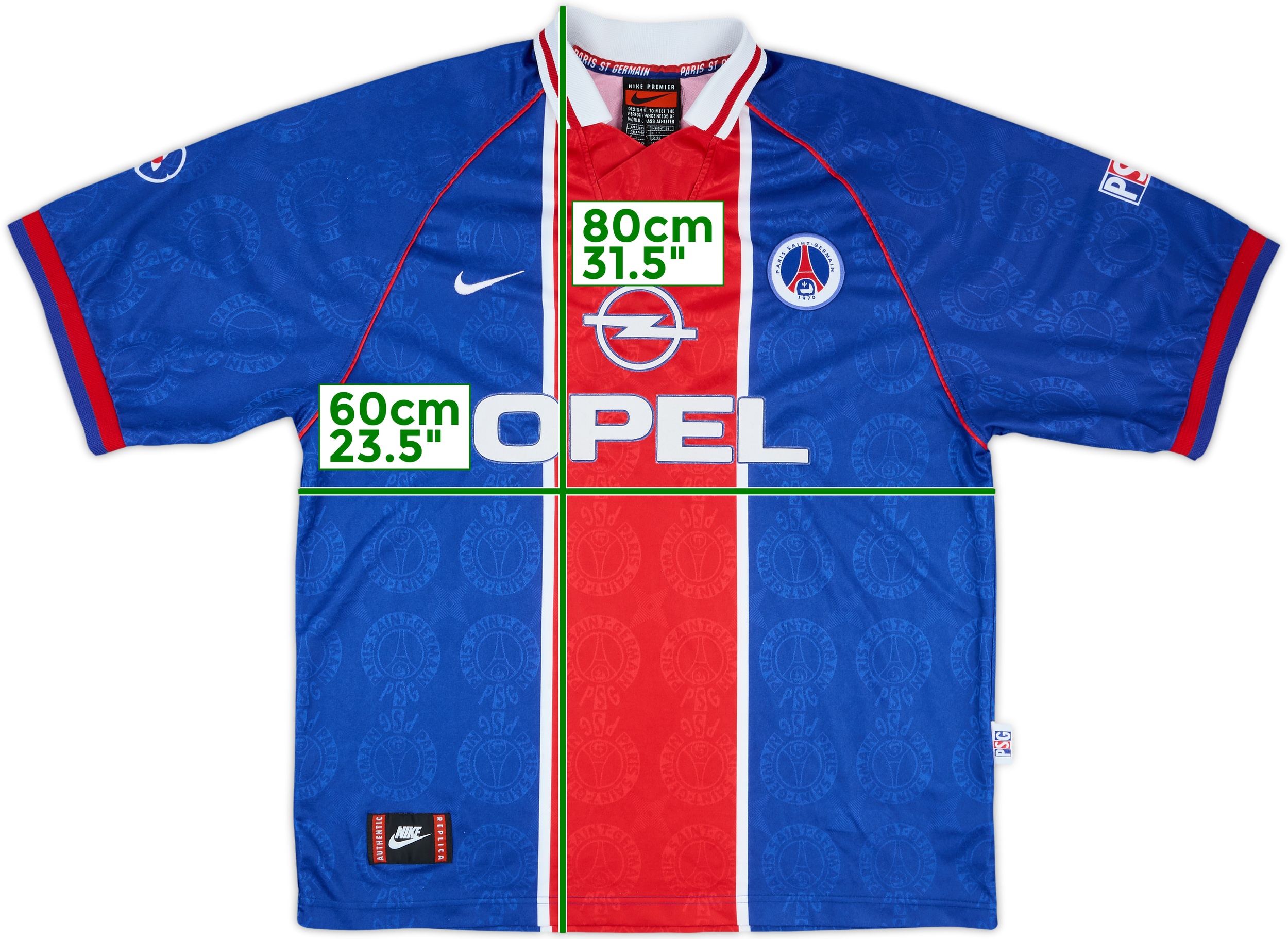 1996-97 Paris Saint-Germain Home Shirt #21 - 7/10 - (XXL)