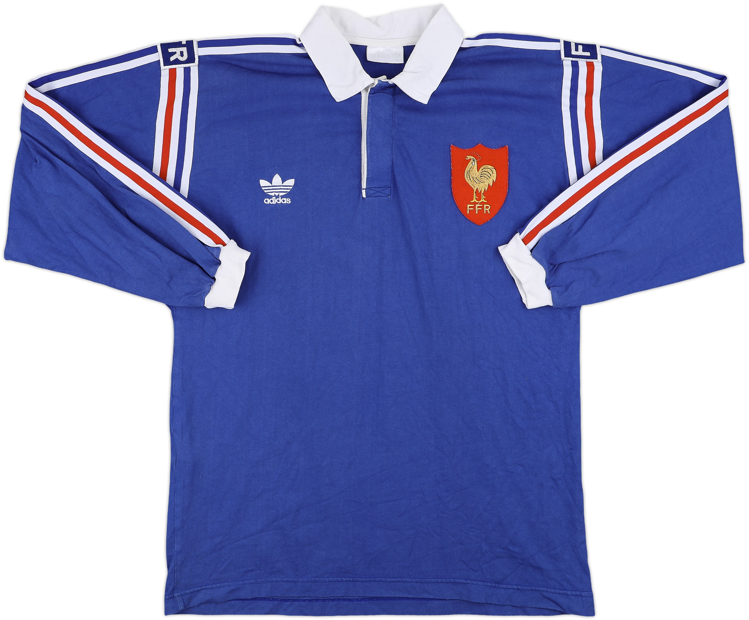 Vintage Adidas Men's French Rugby Red Away Jersey FFR / XV