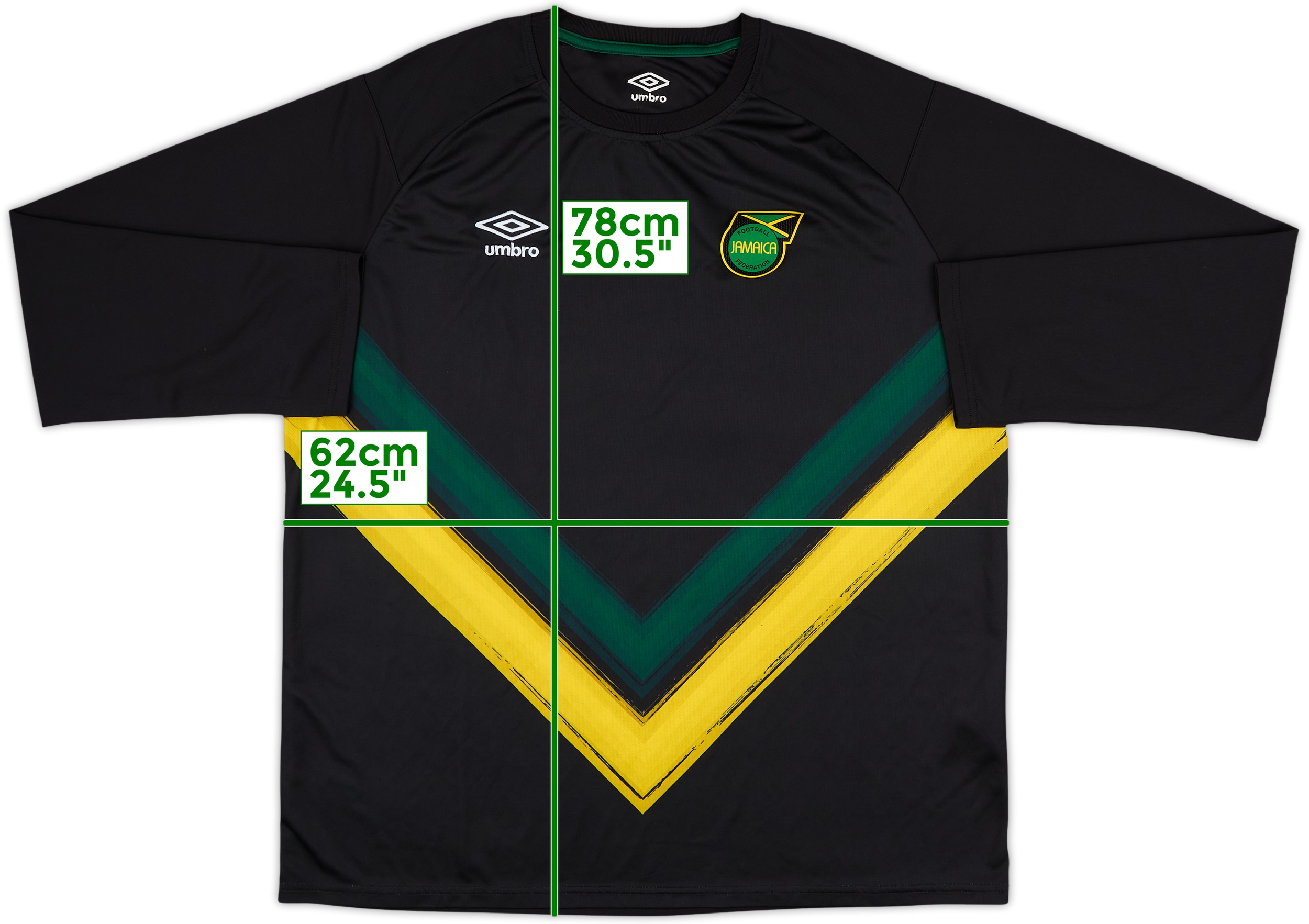 2021-22 Jamaica Umbro Training L/S Shirt - 8/10 - (XXL)