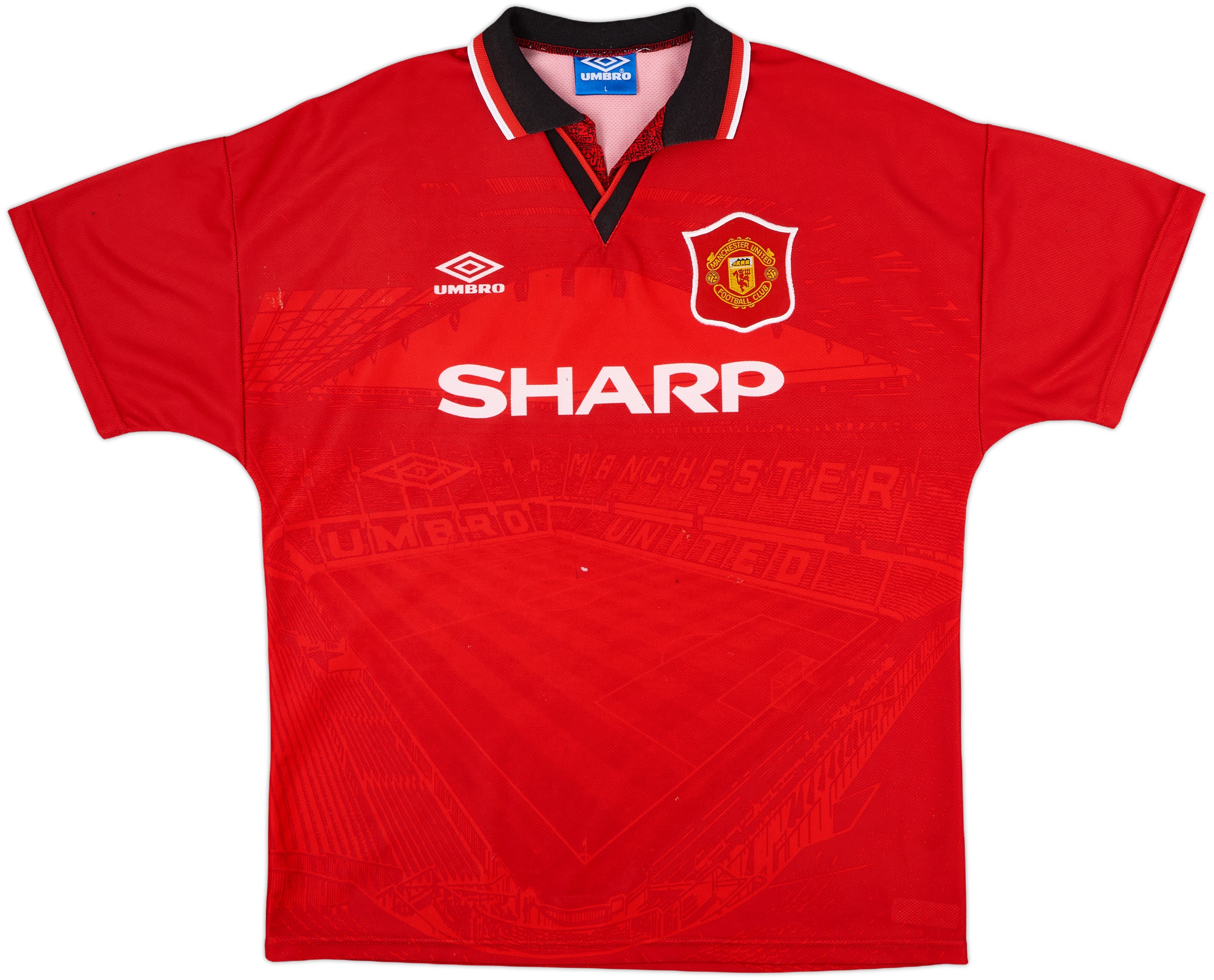 UMBRO マンチェスターユナイテッド 96-98イングランド製シャツ Lサイズ UMBRO アンブロ マンチェスターユナイテッド 96-98 ユニフォーム