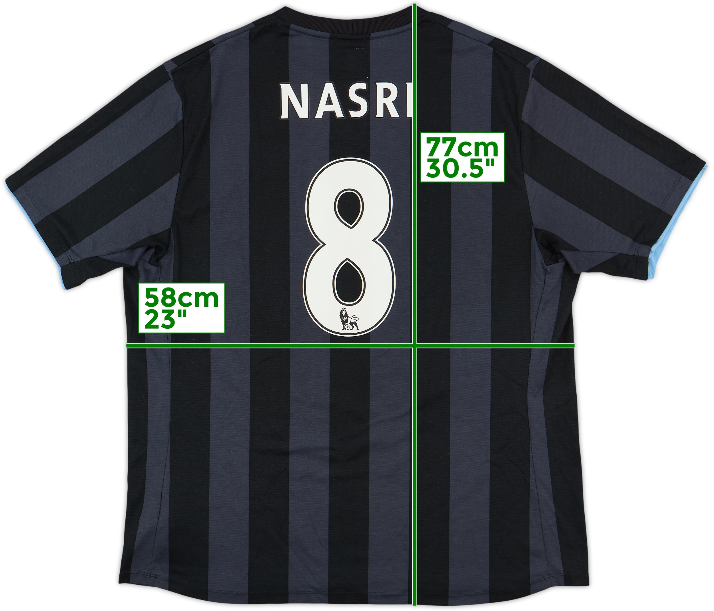 マンチェスター・シティ NASRI 8 シャツ 2012-13 Manchester City Third Shirt Nasri #8 - 5/10 - (XL)