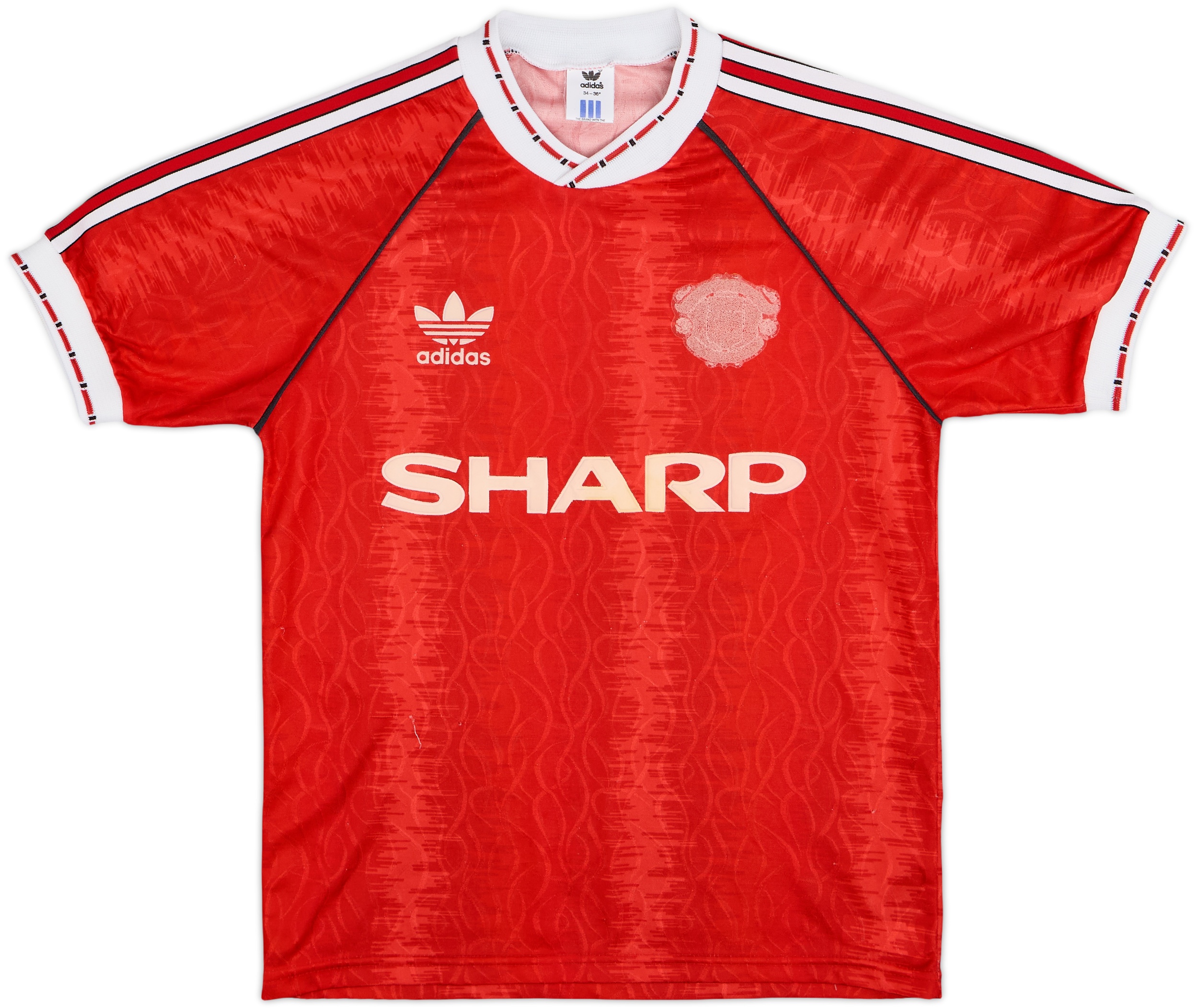 adidas Manchester United 90  シャツ 1990-92 Manchester United Home Shirt - 3/10 - (S)