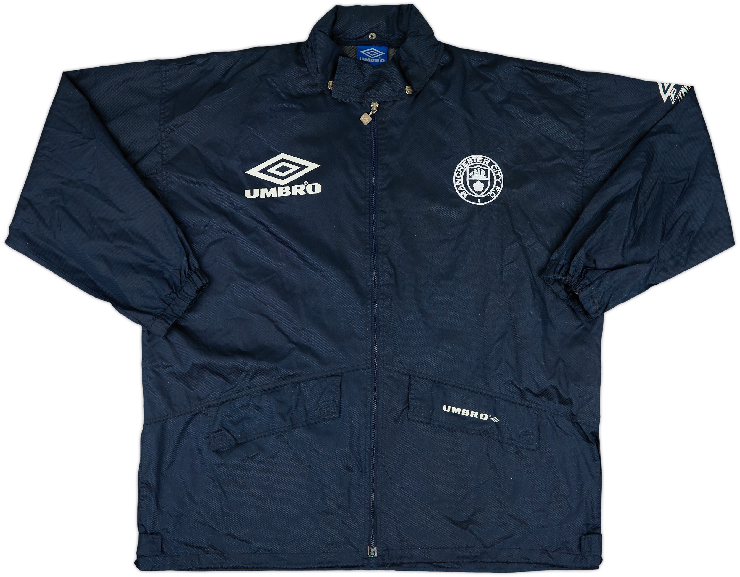 1994-95 Manchester City Umbro Hooded Rain Jacket - 8/10 - (XL)