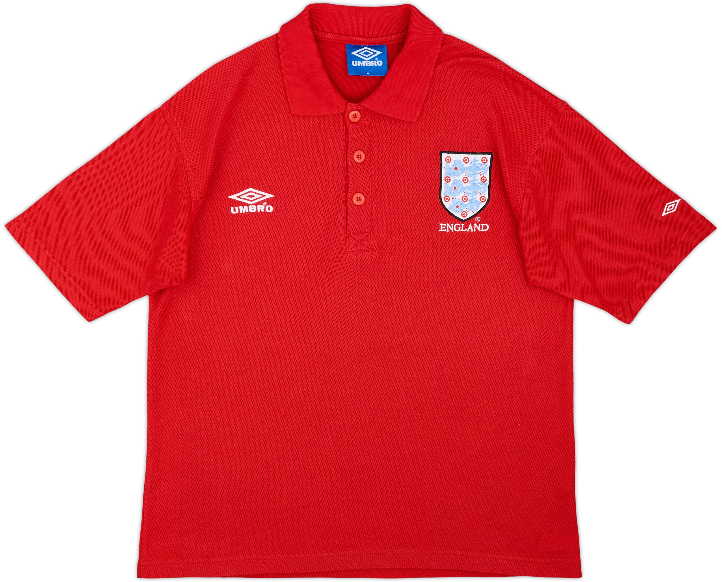 1998-00 England Umbro Polo Shirt - 8/10 - (L)