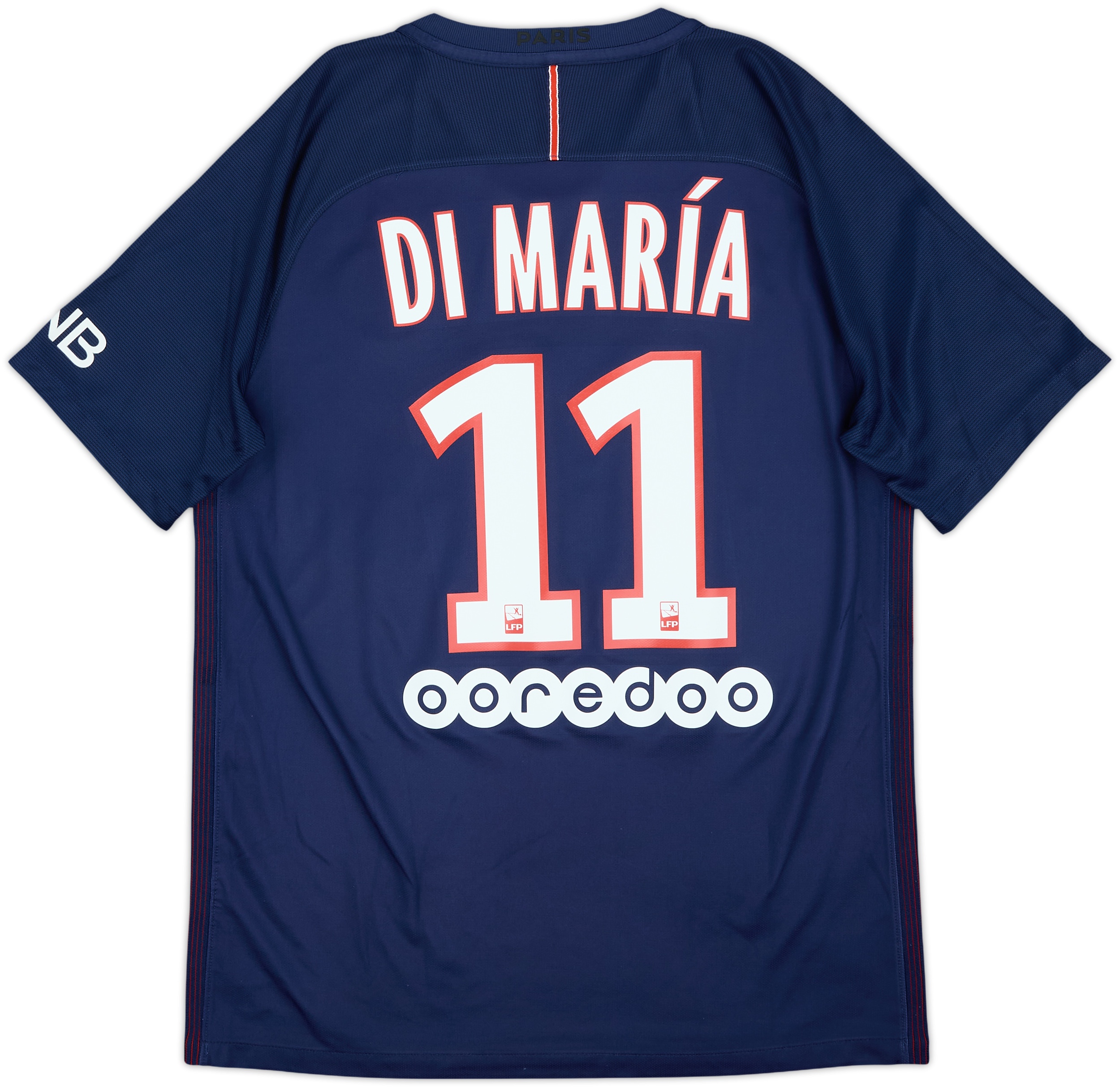 パリ・サンジェルマン DI MARÍA 11 オーセンティック 2016-17 Paris Saint-Germain Home Shirt Di Maria #11 - 8/10 - (M)