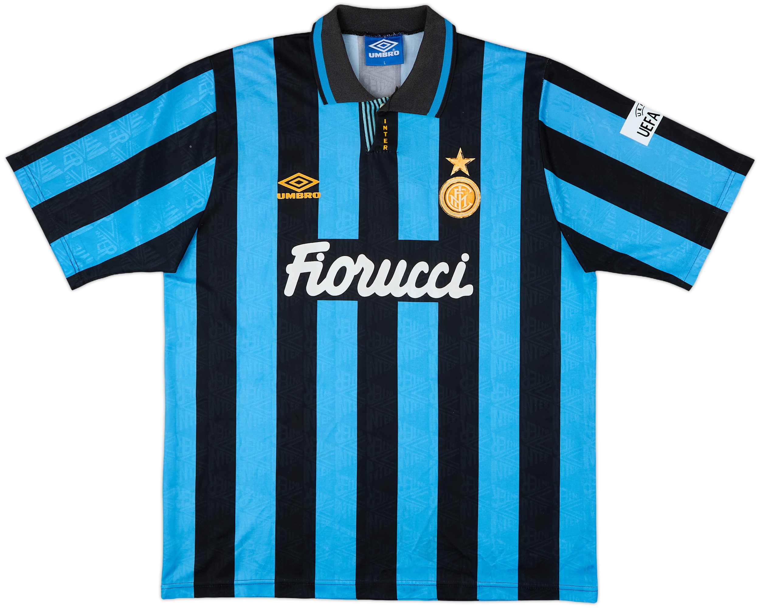 92-94 Inter Milano ユニフォーム 正規品 レプリカ 黄金期 1992-94 Inter Milan Home Shirt - 6/10 - (L)