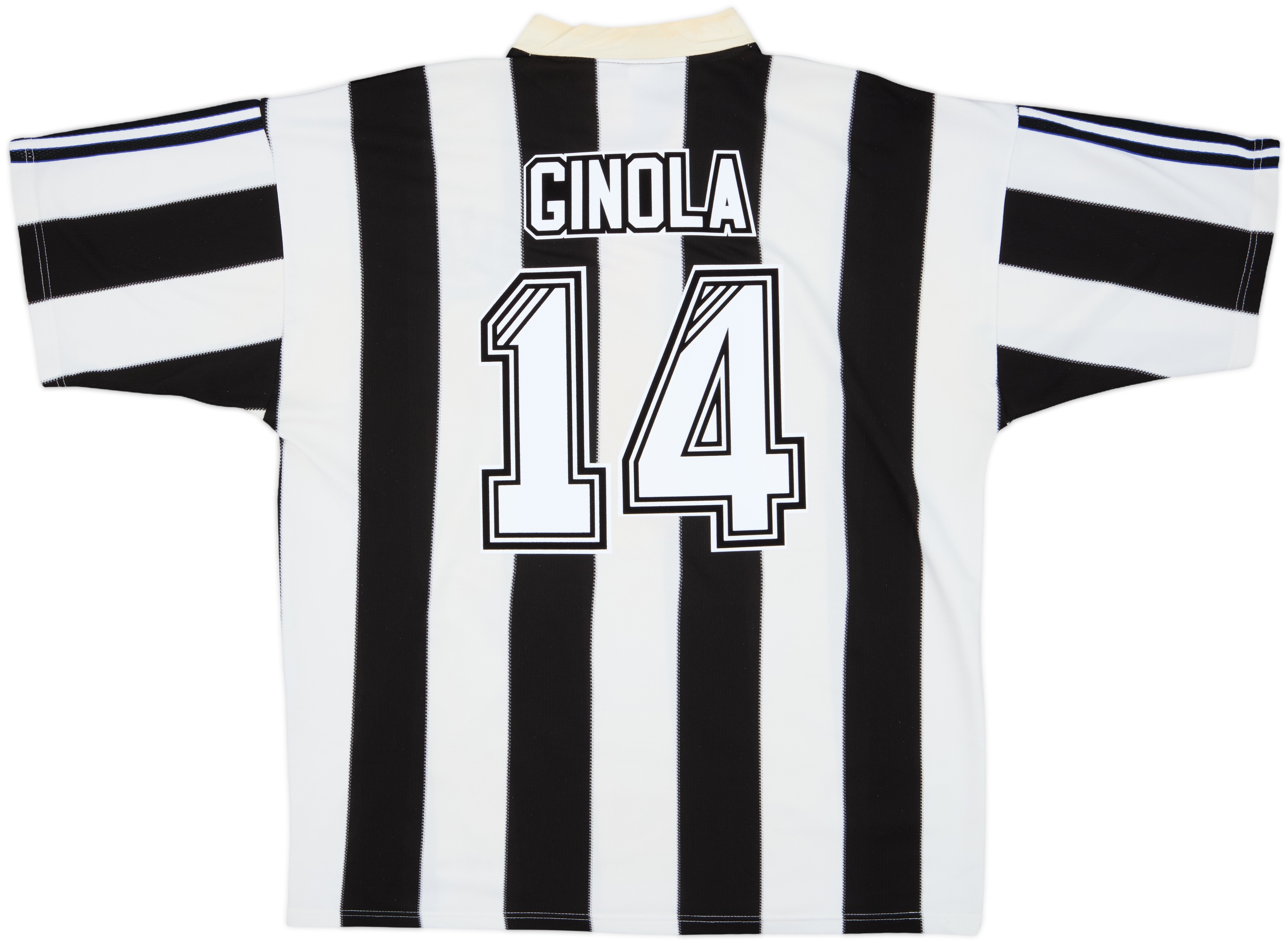 Maillot Newcastle 1995-97 Domicile – Ginola 14 – Adidas, Taille S (adulte)