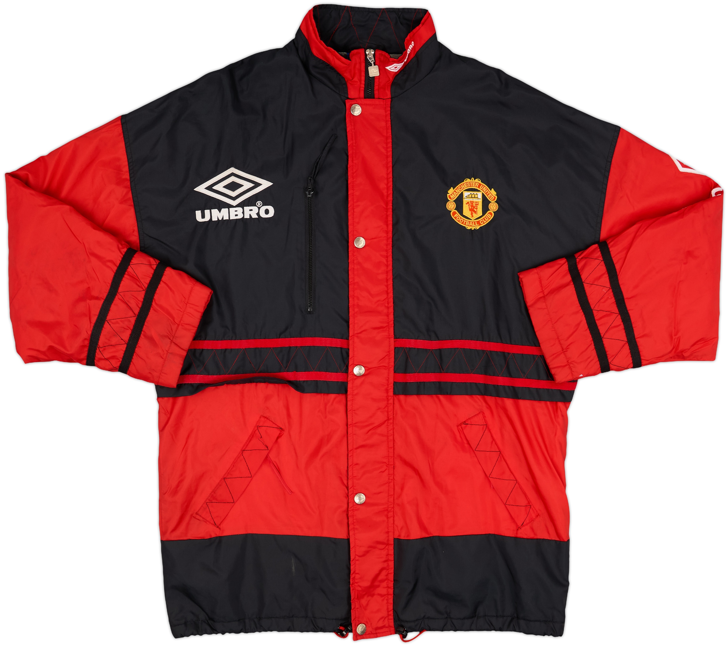 1994-95 Manchester United Umbro Padded Bench Coat - 7/10 - (L)