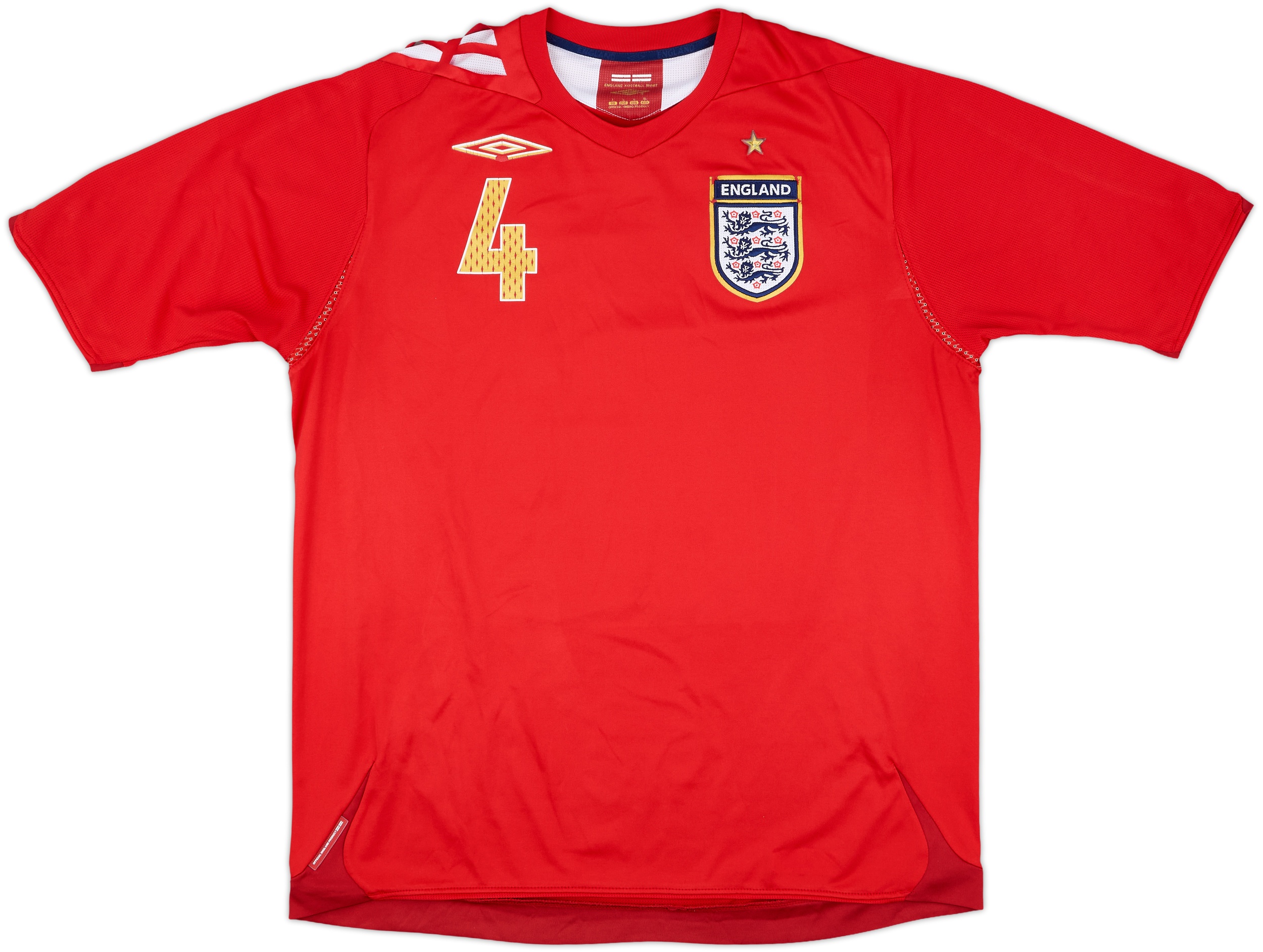 2006-08 England Away Shirt Gerrard #4 - 4/10 - (L)