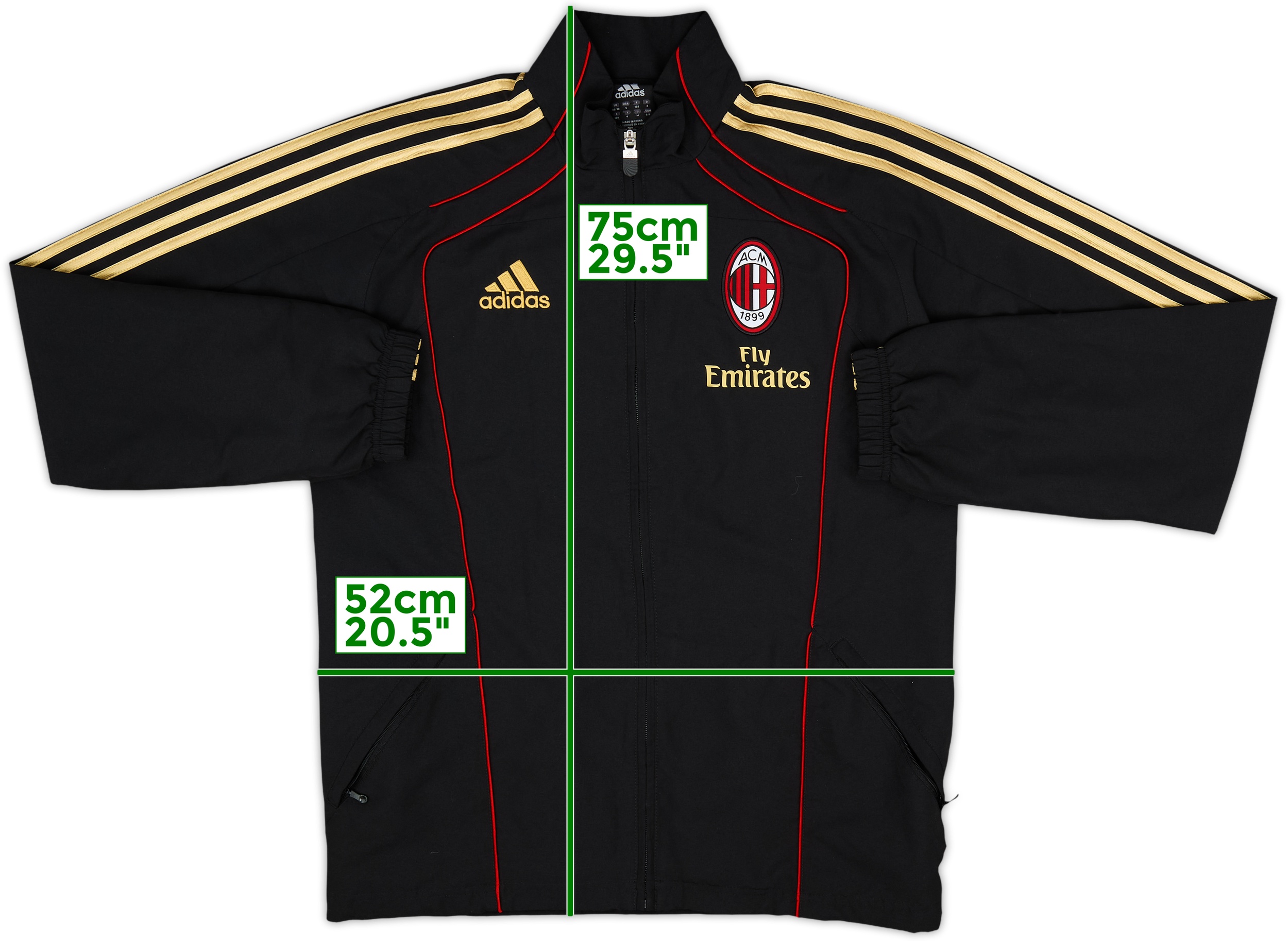 2010-11 AC Milan adidas Track Jacket - 10/10 - (S/M)
