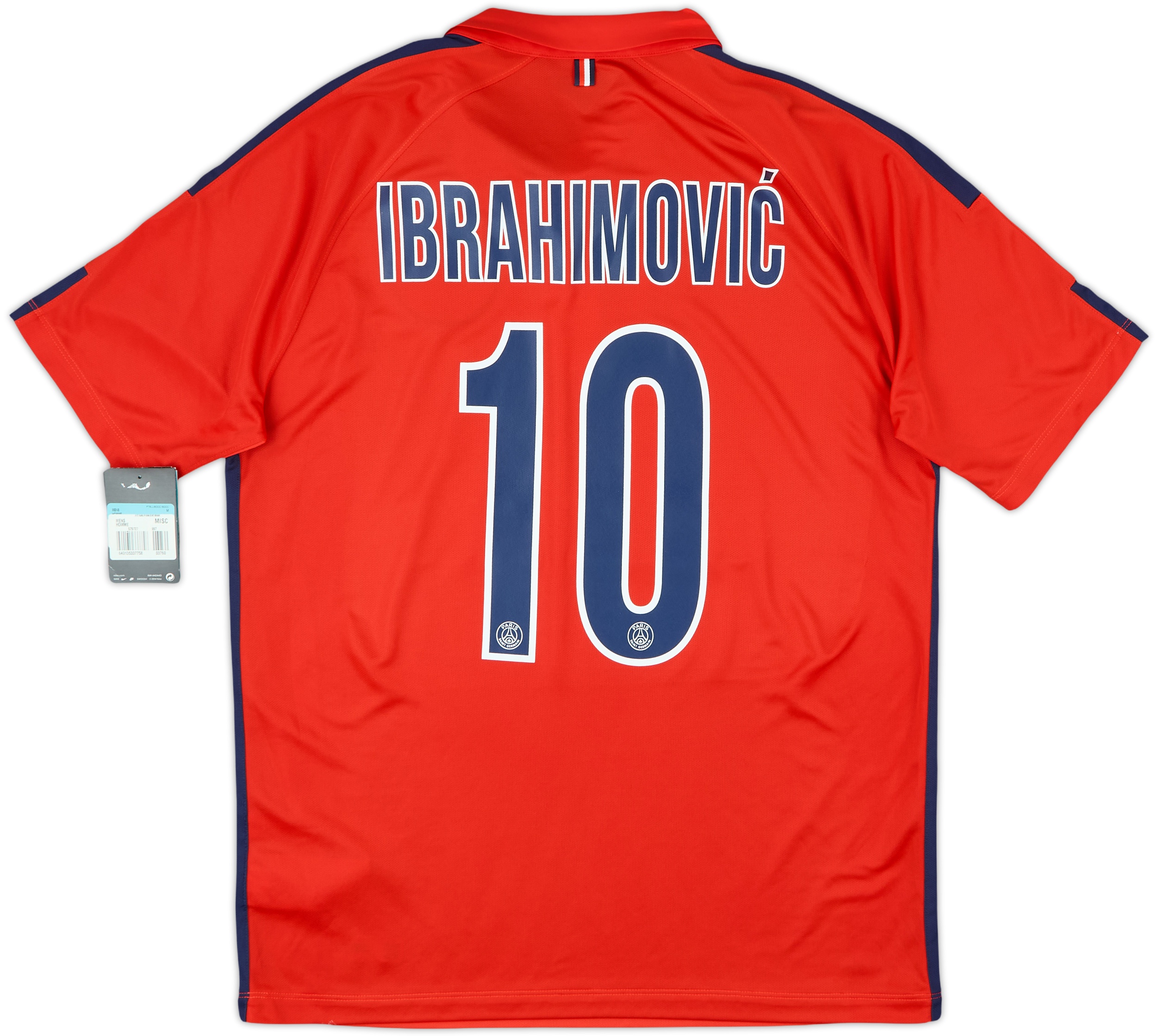Zlatan Ibrahimovic Back Signed Paris Saint Germain #10