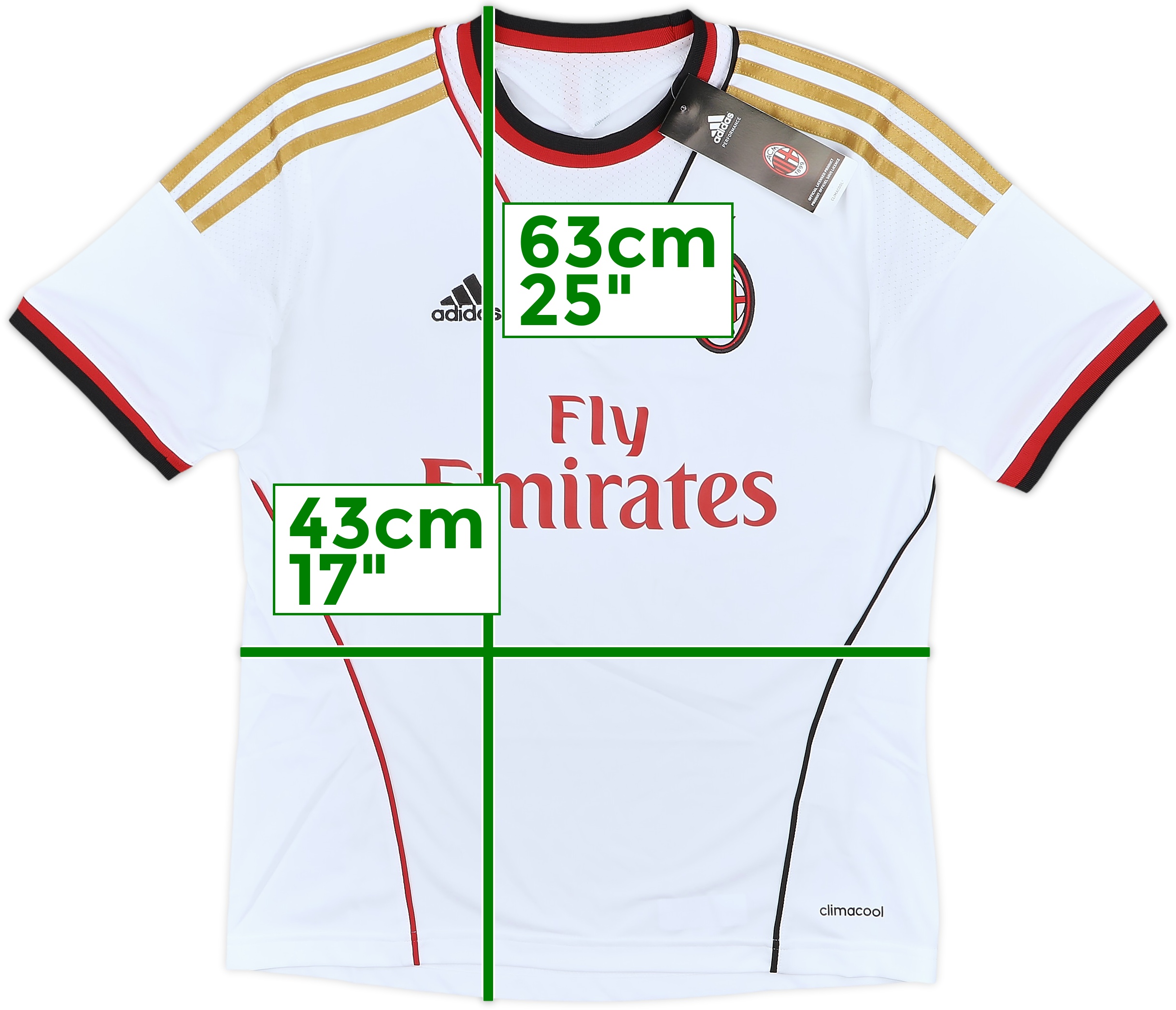 adidas AC MILAN 2013/14 Away ACミラン　アウェイ 2013-14 AC Milan Away Shirt (M.Boys)