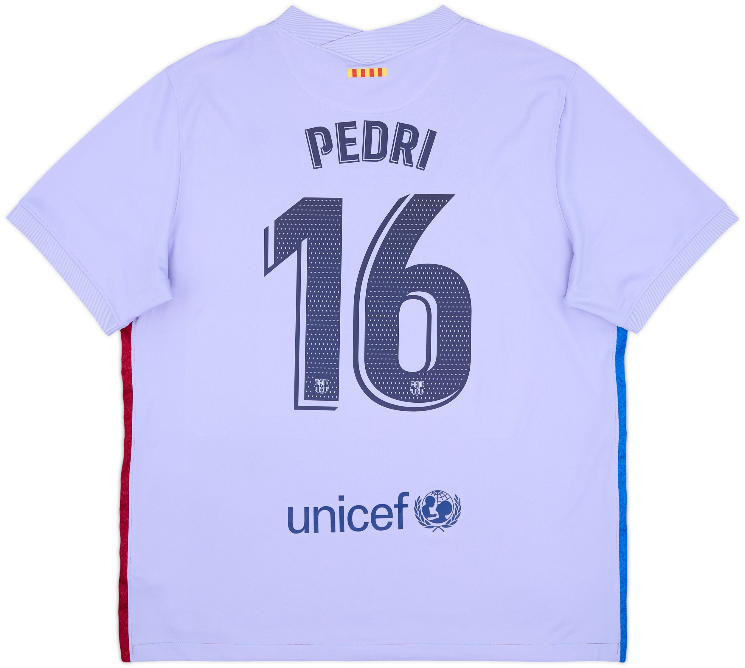 2021-22 Barcelona Away Shirt Pedri #16 - 7/10 - (XL)