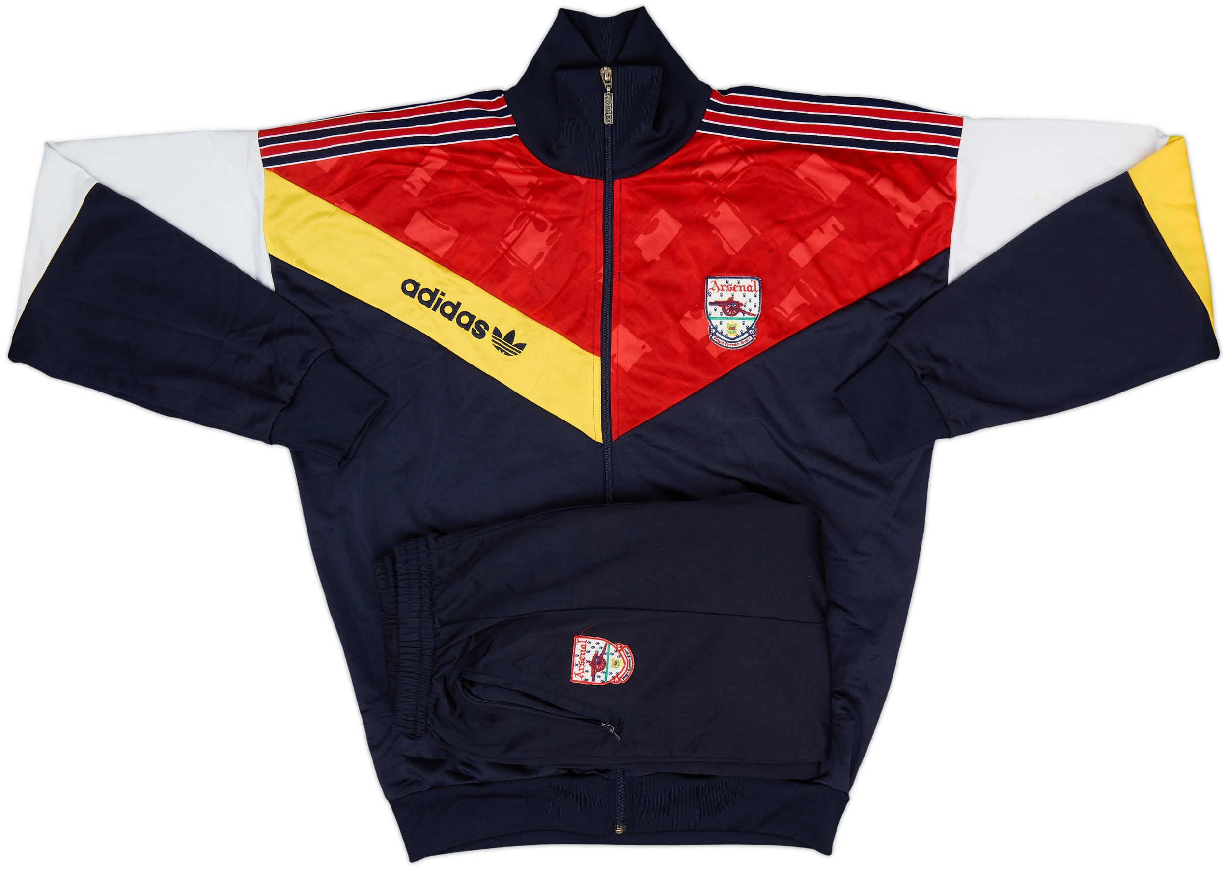 1990-92 Arsenal adidas Tracksuit - 8/10 - (XL)