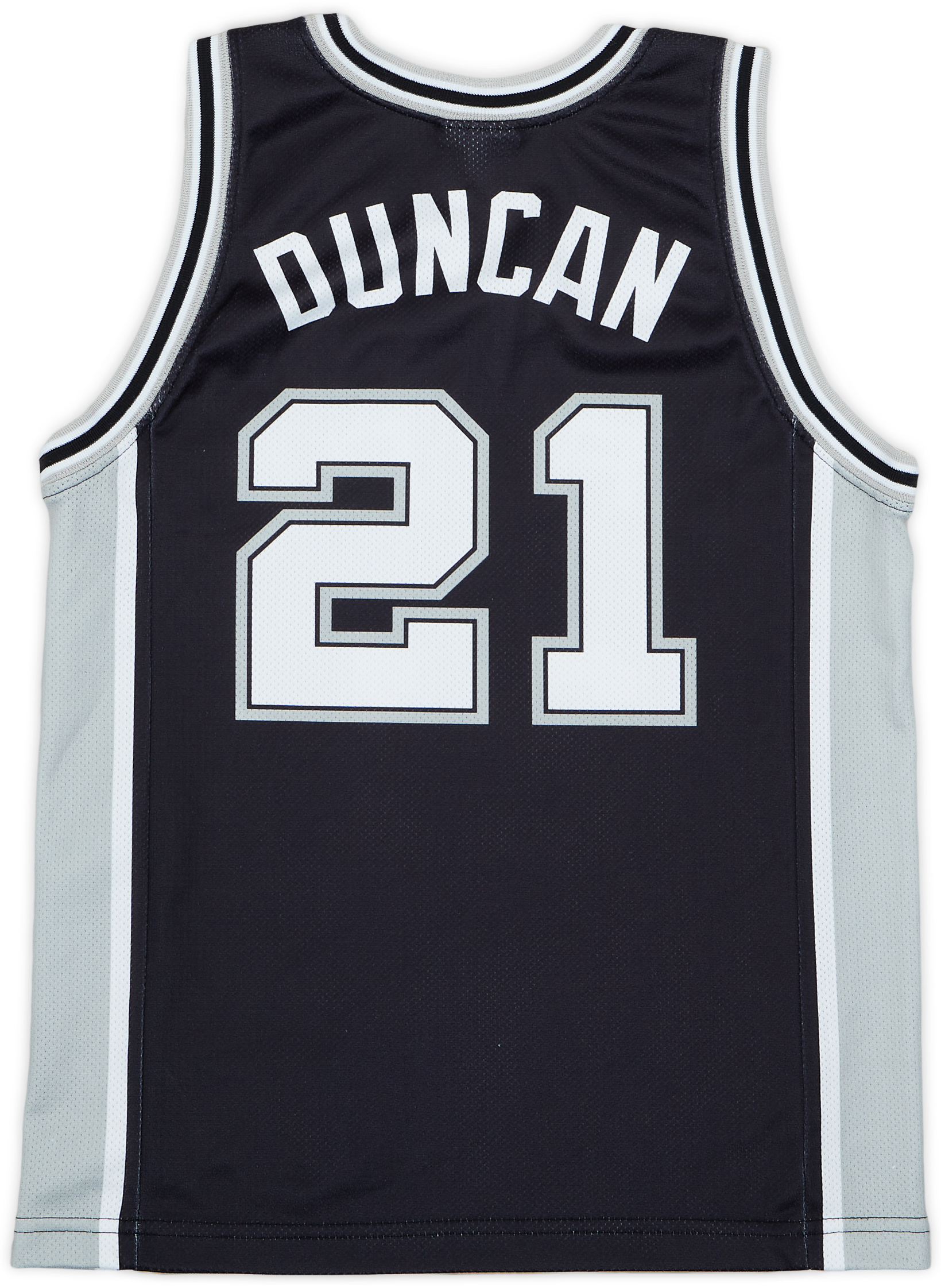 2002-10 San Antonio Spurs Duncan #21 Champion Away Jersey - 9/10 - (S.Boys)