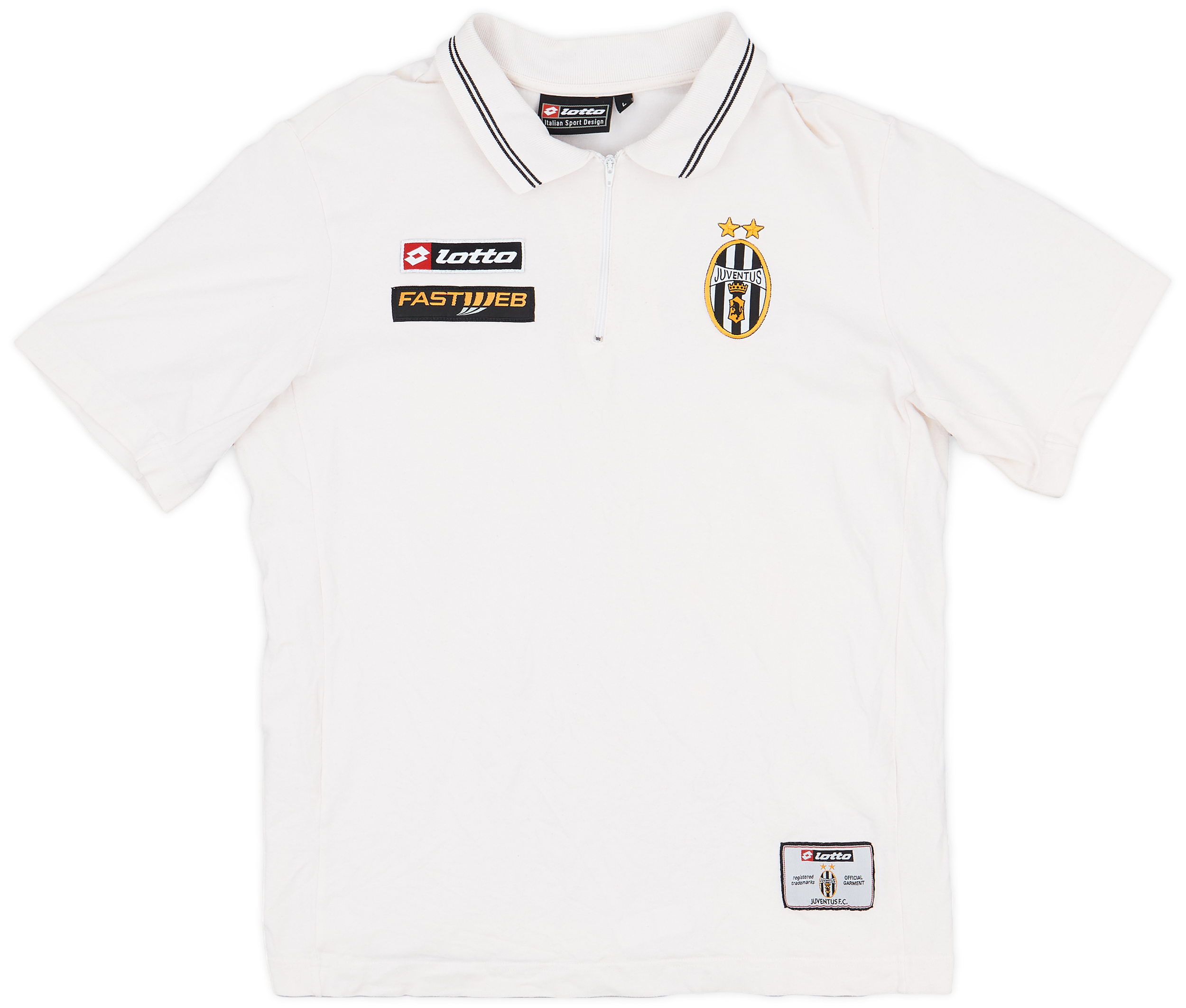 2001-02 Juventus Lotto 1/4 Zip Polo Shirt - 4/10 - (L)