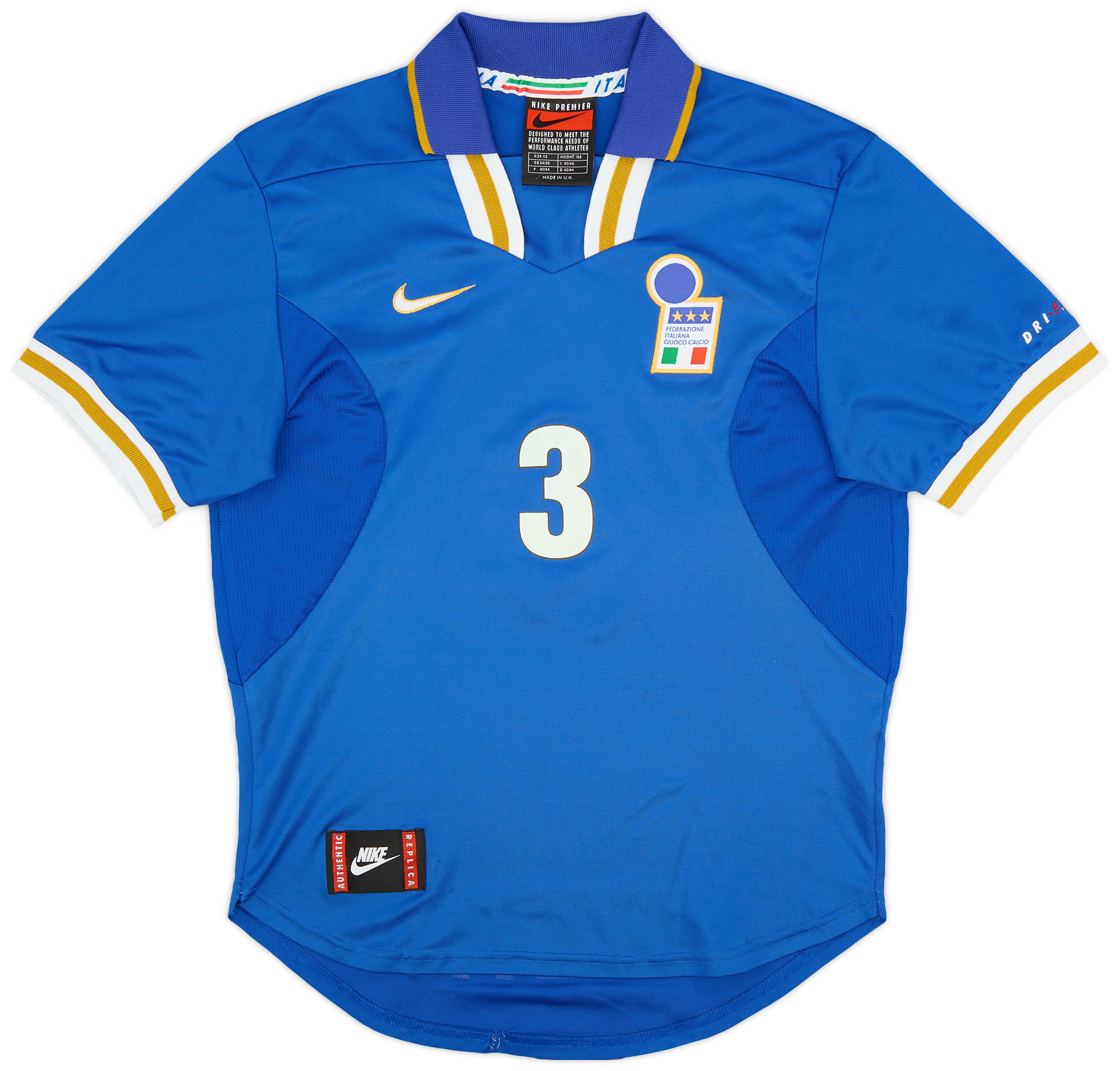 1996-97 Italy Home Shirt Maldini #3 - 6/10 - (XS)