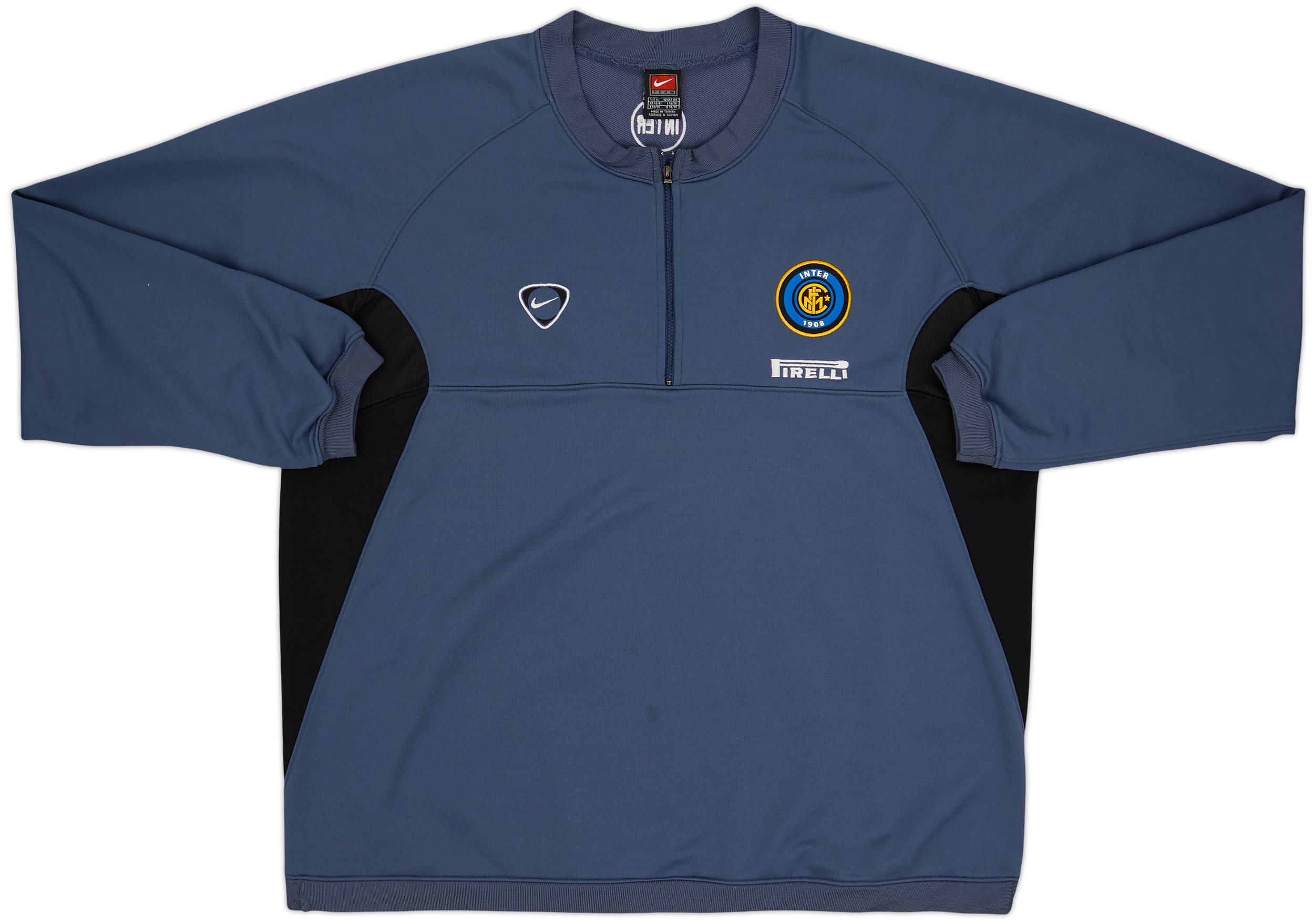 2000-01 Inter Milan Nike 1/4 Zip Sweat Top - 7/10 - (XL)