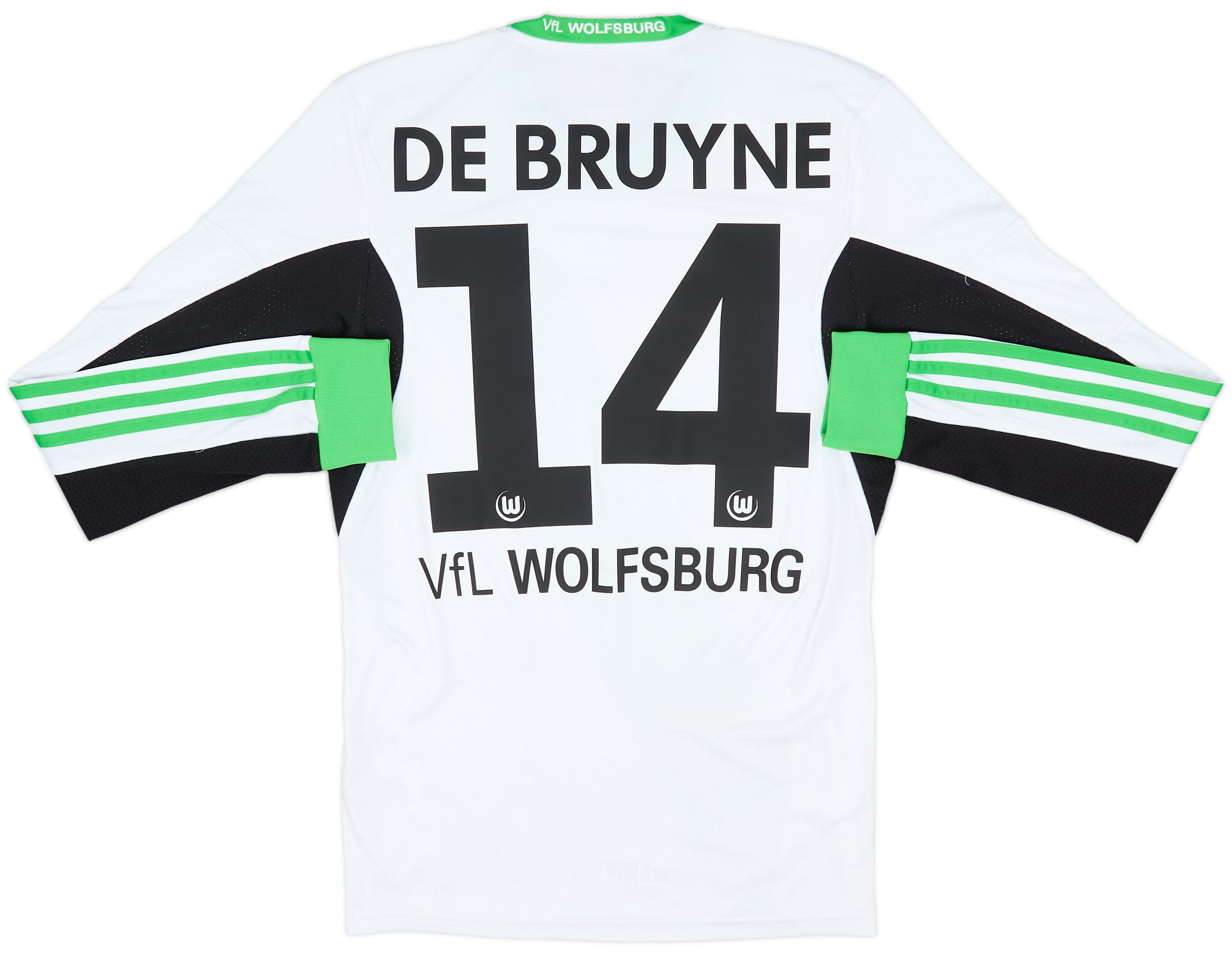 2013-14 Wolfsburg Home L/S Shirt De Bruyne #14 - 8/10 - (S)