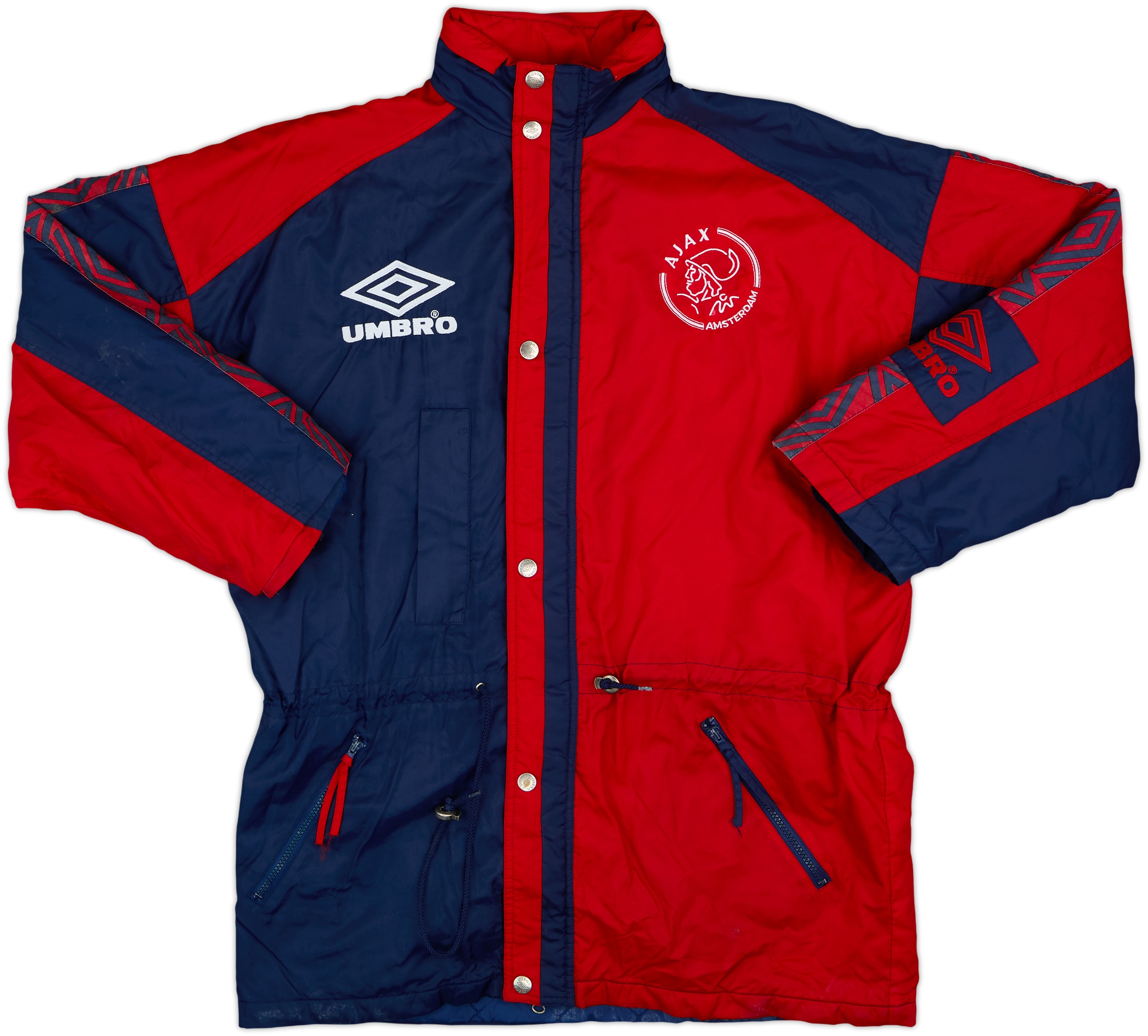 1996-97 Ajax Umbro Padded Bench Coat - 8/10 - (L)
