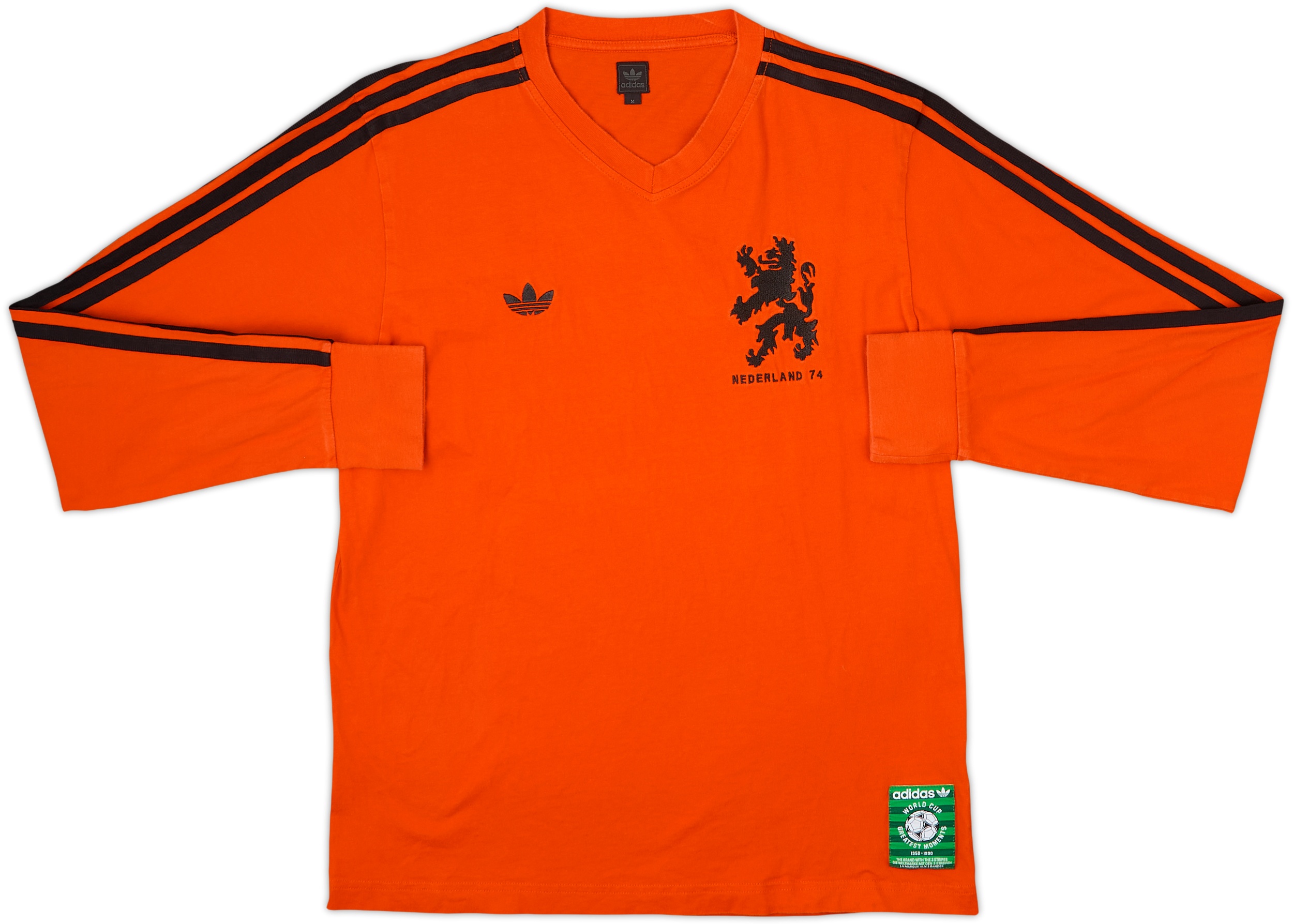  NEDERLAND 74 長袖 ジャージ 2005 Netherlands adidas Originals Retro 74 L/S Shirt - 6/10 - (M)