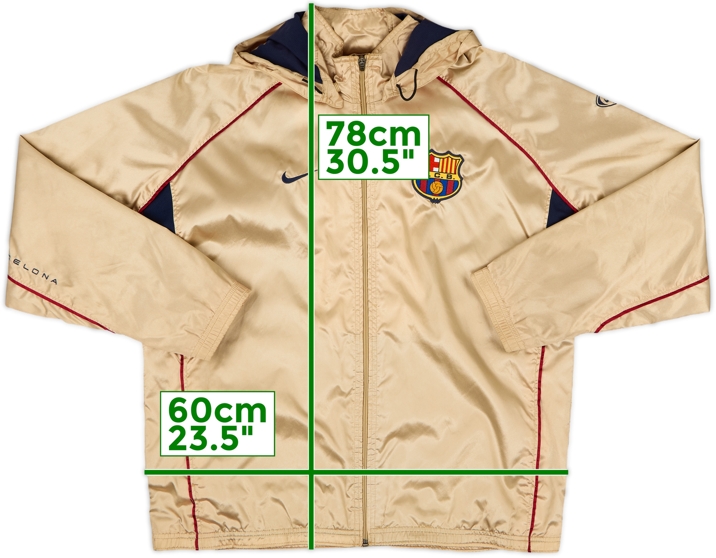 00s Nike FC Barcelona ベンチコート M ネイビー