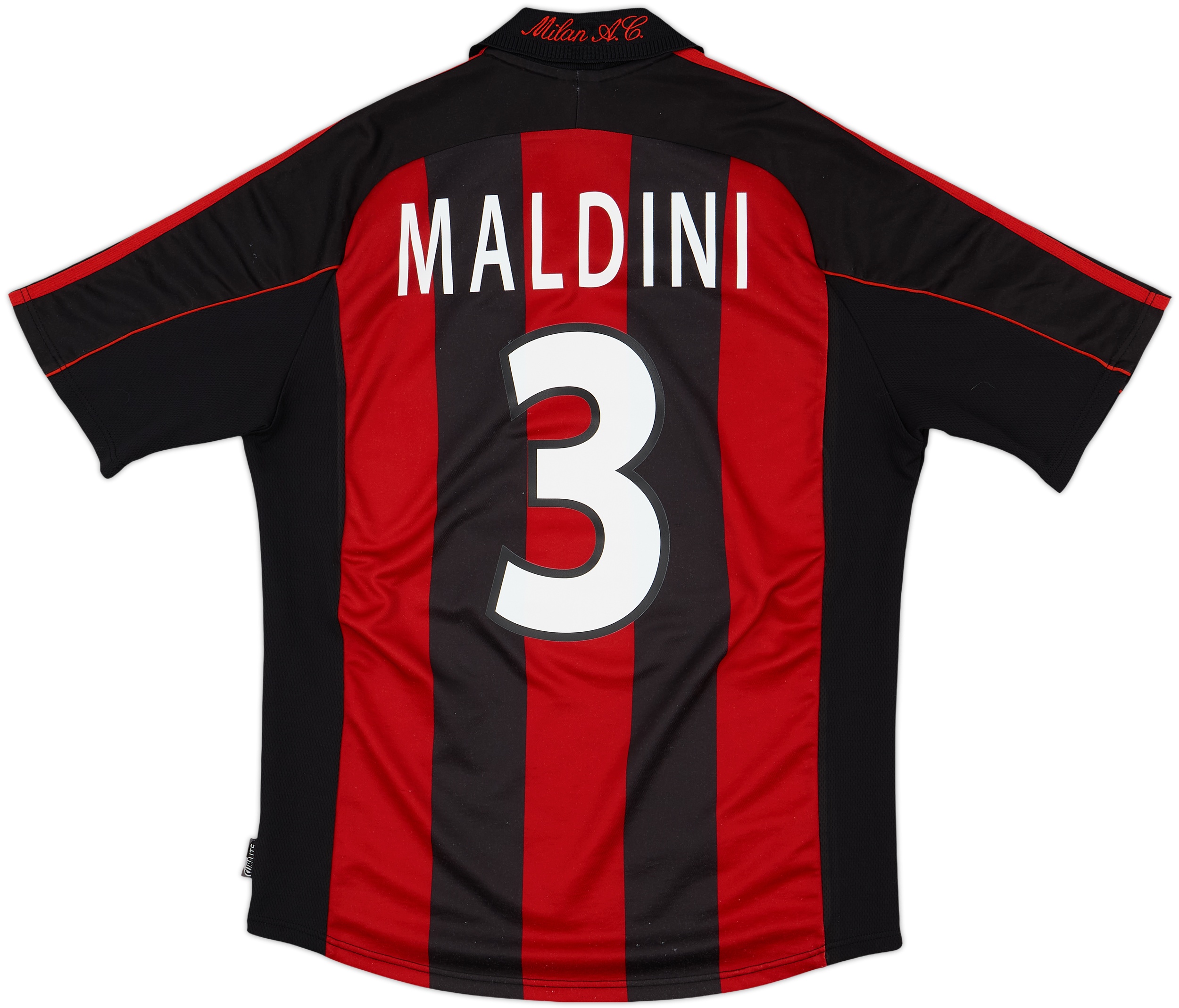 2000-02 AC Milan Home Shirt Maldini #3 - 8/10 - (M)