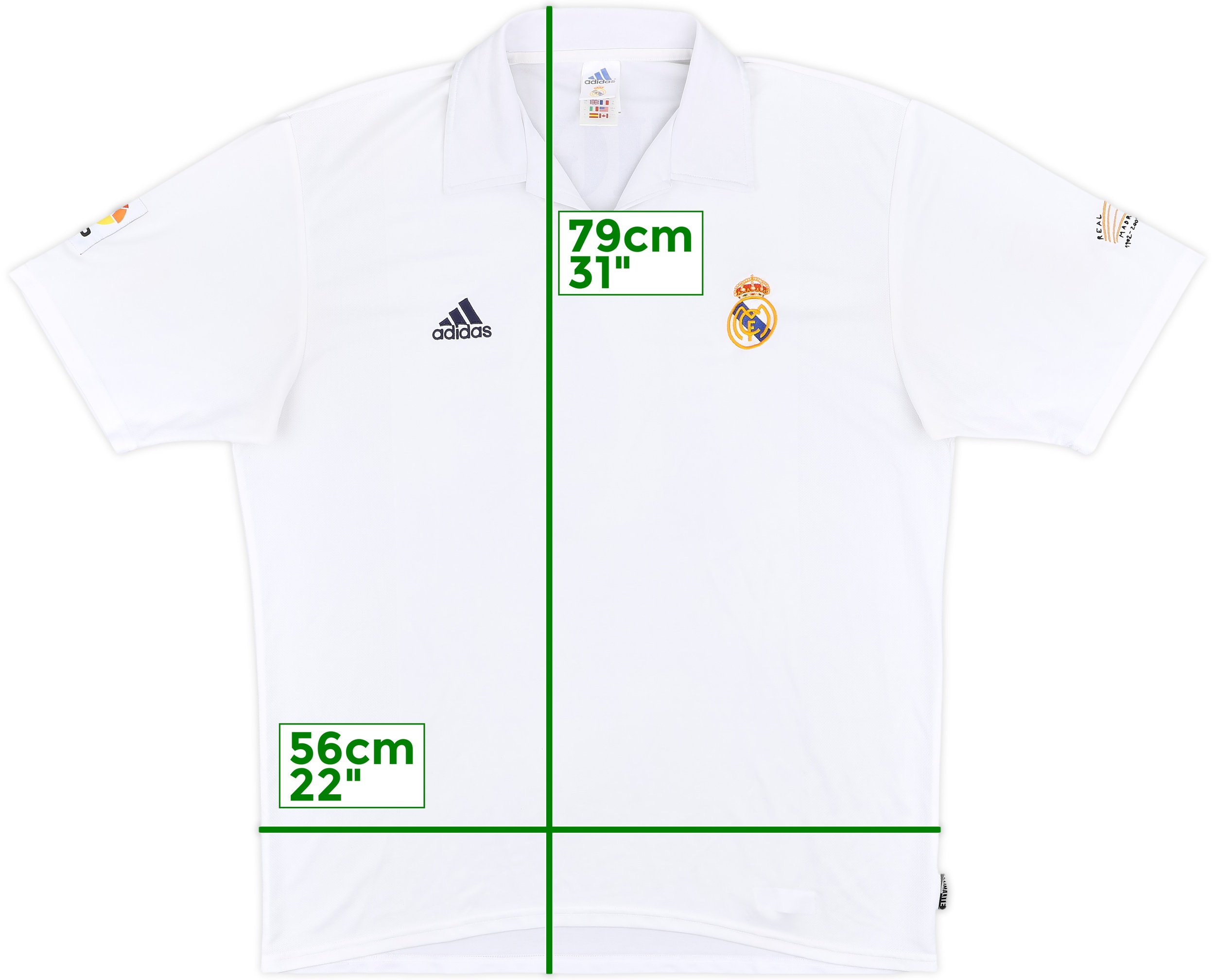 2001-02 Real Madrid Centenary Home Shirt Figo #10 - 5/10 - (XL)
