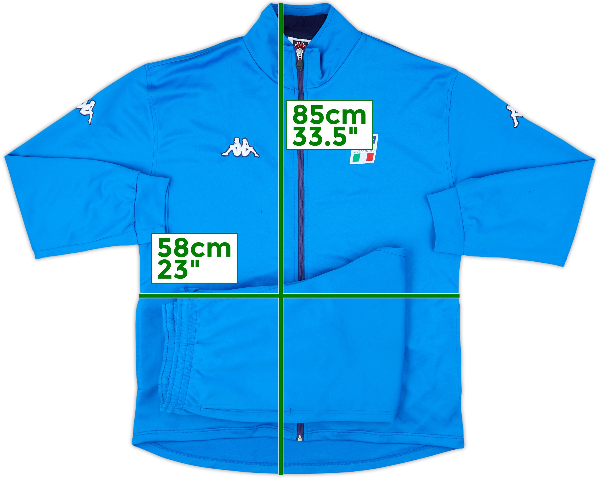 2002 イタリア代表　kappa トラックジャケット 2002 Italy Kappa Tracksuit - 8/10 - (XL)