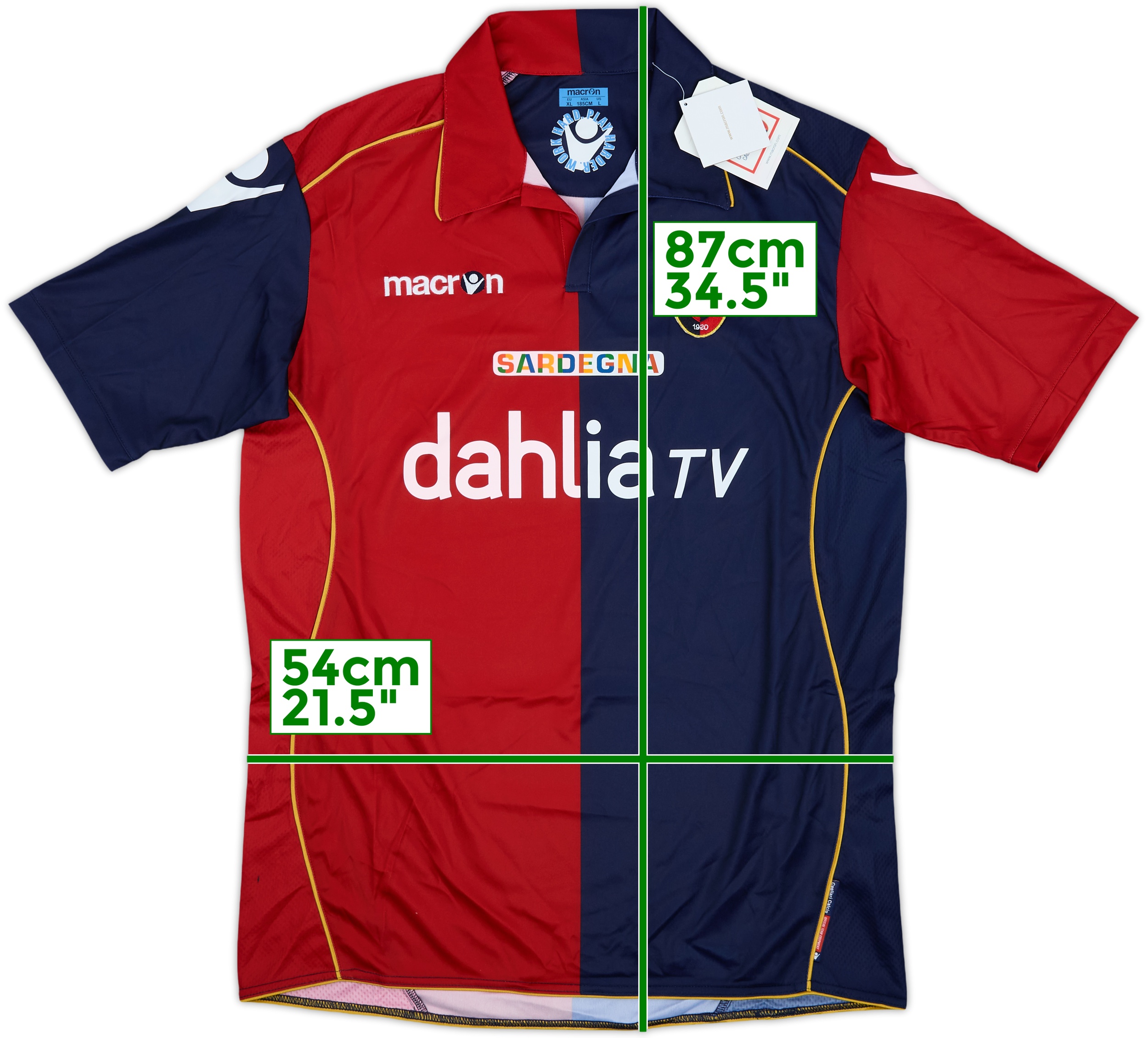 ウェア Cagliari Calcio 2010-11 GK 2 Kit 2010-11 Cagliari Home Shirt (XL)