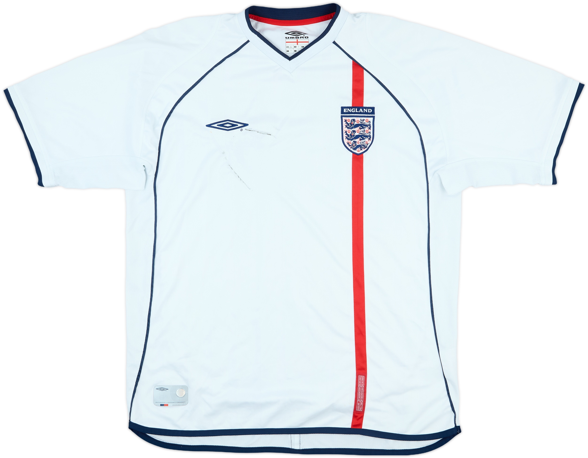 Teddy Sheringham white No.17 England v. Greece match issued