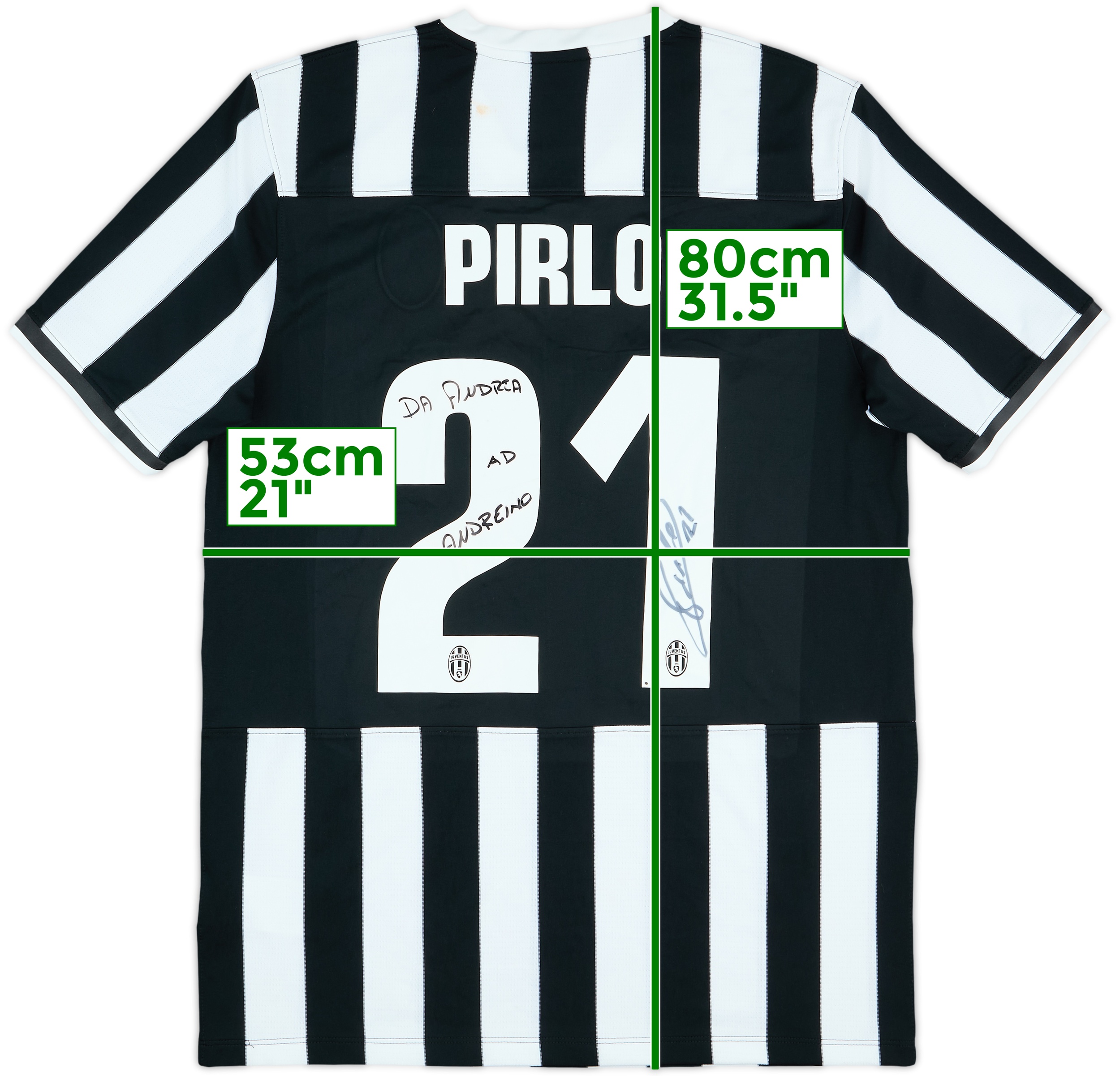 2013-14 Juventus Signed Home Shirt Pirlo #21 - 6/10 - (L)
