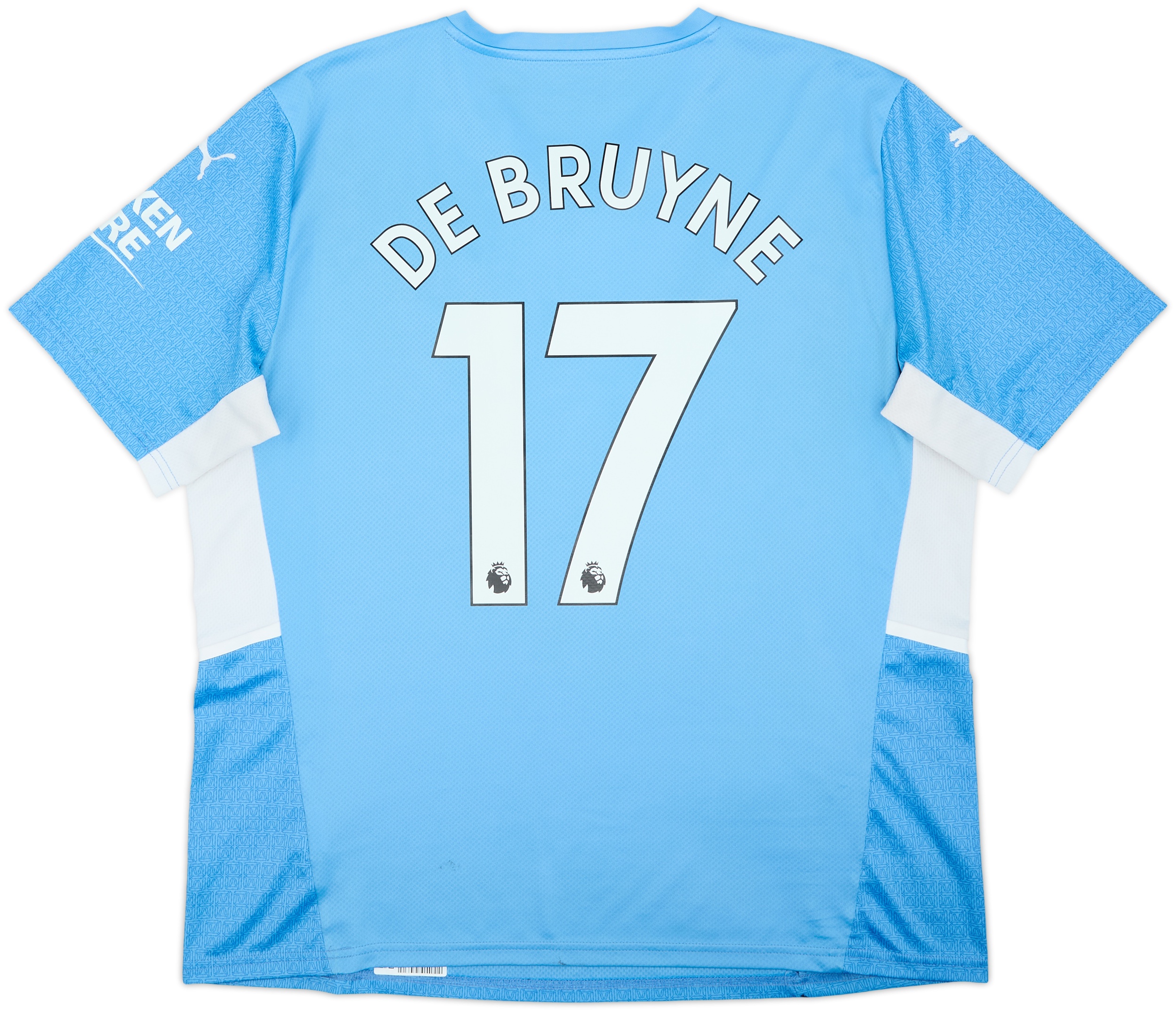 2021-22 Manchester City Home Shirt De Bruyne #17 - 8/10 - (XL)