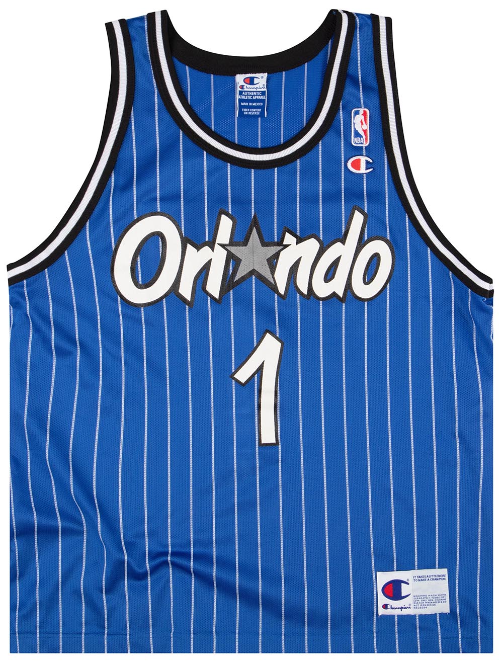 1995 98 Orlando Magic Hardaway 1 Champion Jersey Away L