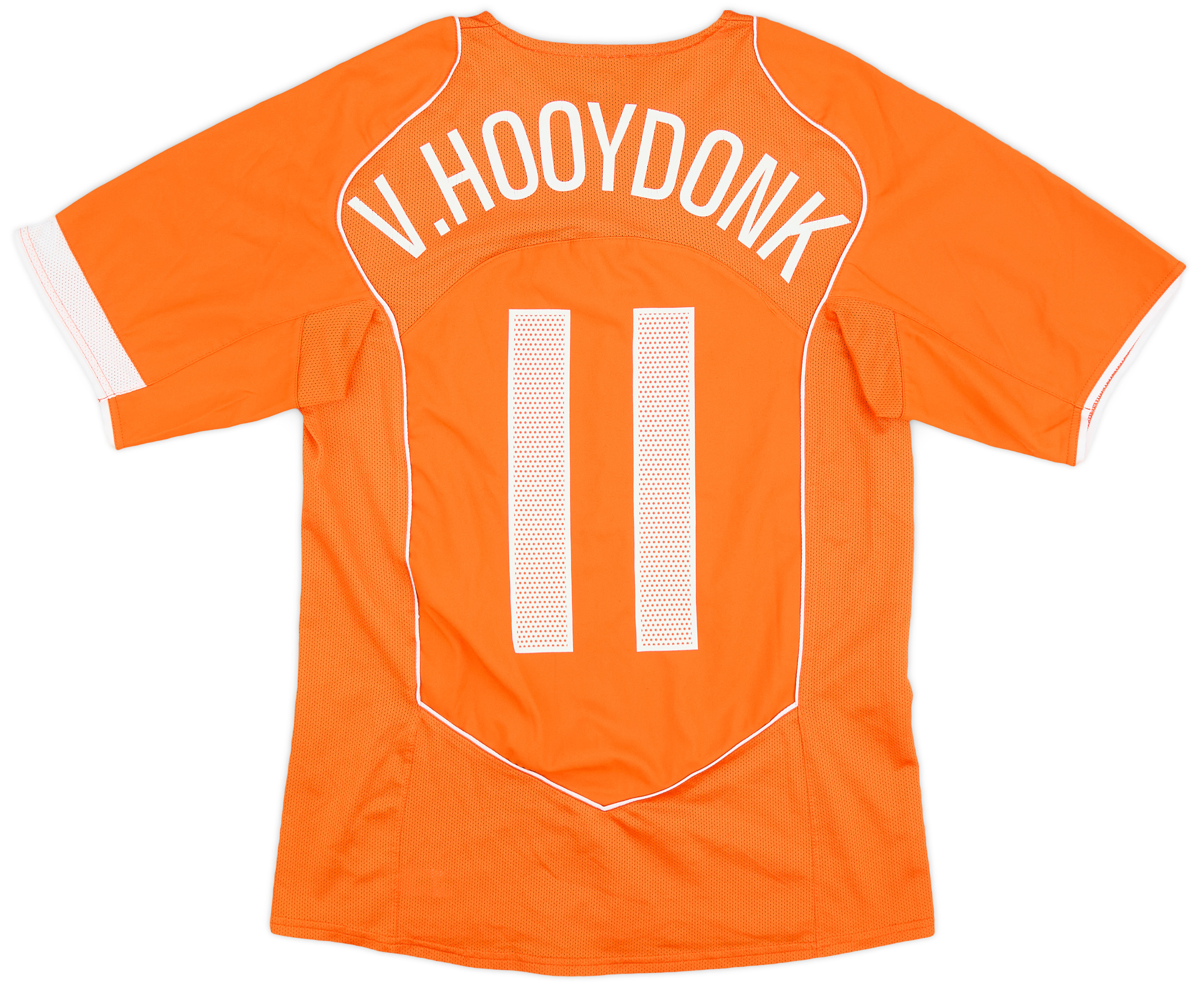 ウェア NETHERLANDS- 2004 (Home) 2004-06 Netherlands Home Shirt V. Hooydonk #11 - 7/10 - (S)