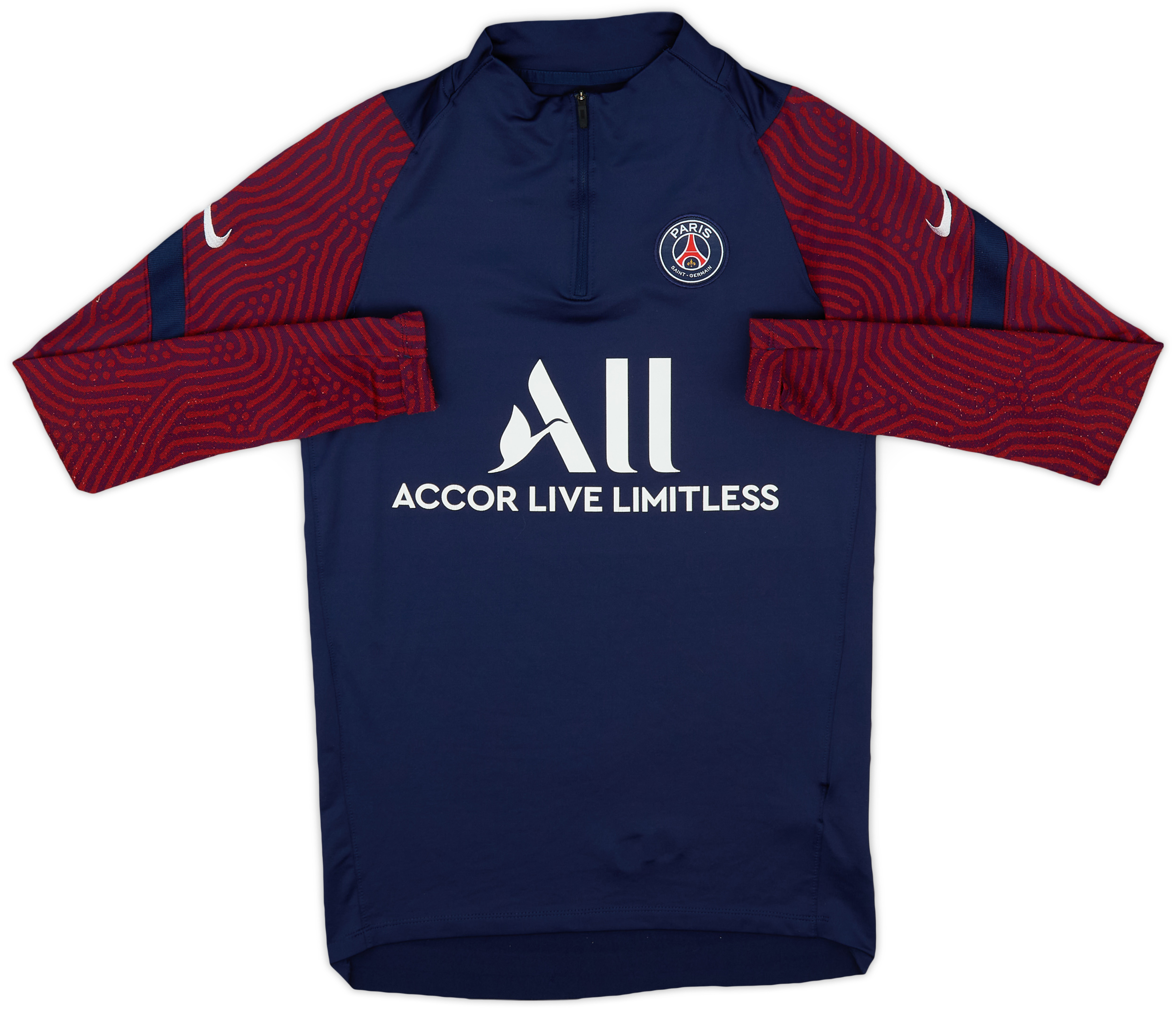 2020-21 Paris Saint-Germain Nike 1/4 Zip Drill Top - 7/10 - (S)