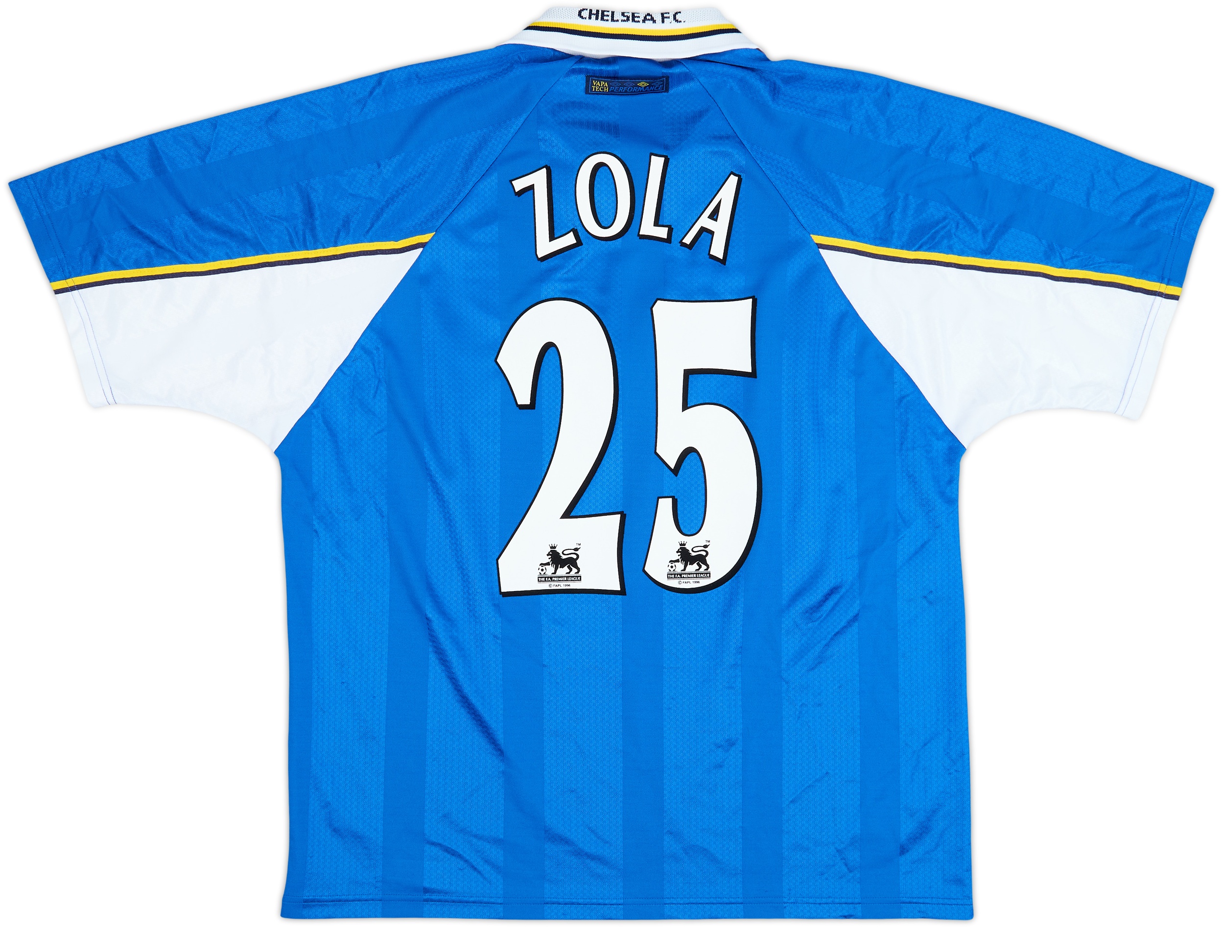 1997-99 Chelsea Home Shirt Zola #25 - 8/10 - (XXL)