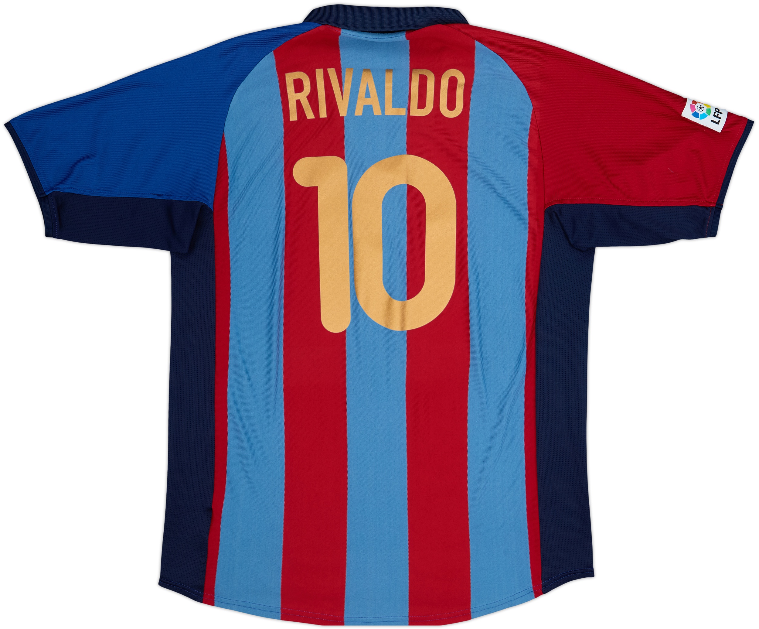 2001-02 Barcelona Home Shirt Rivaldo #10 - 6/10 - (L)