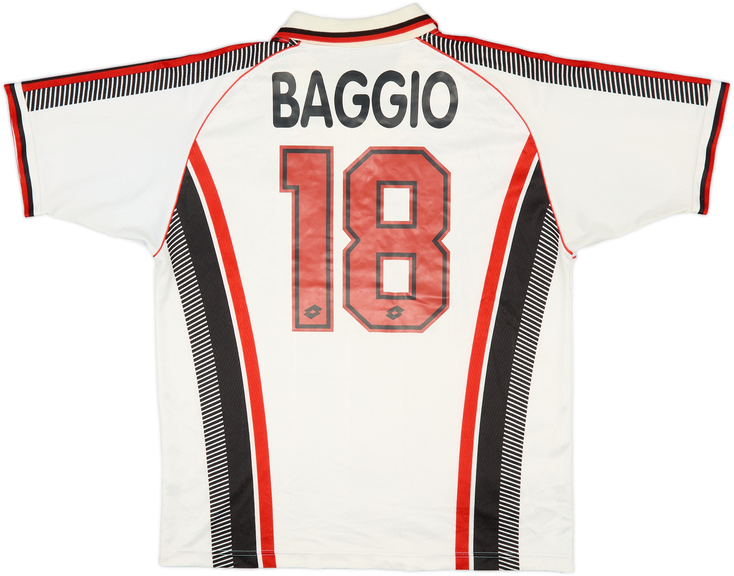 【送料無料キャンペーン】 Baggio Shirt Away Milan AC 1997-98 #18 (L) - 7/10 - ウェア