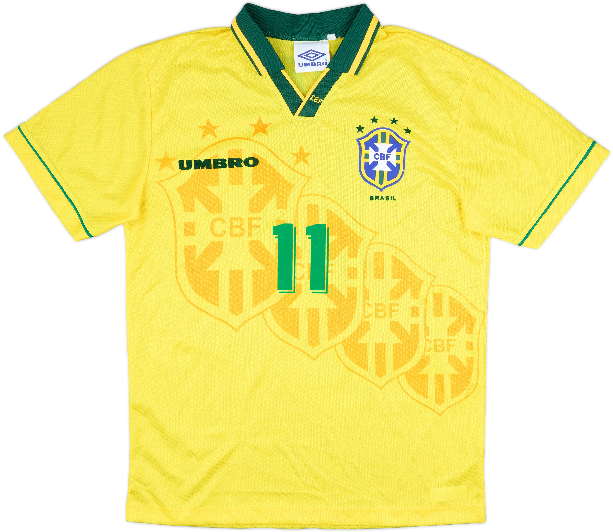 ROMÁRIO 11 Brasil World Champion 94 1994 Brazil Home Shirt Romario #11 - 8/10 - (M)