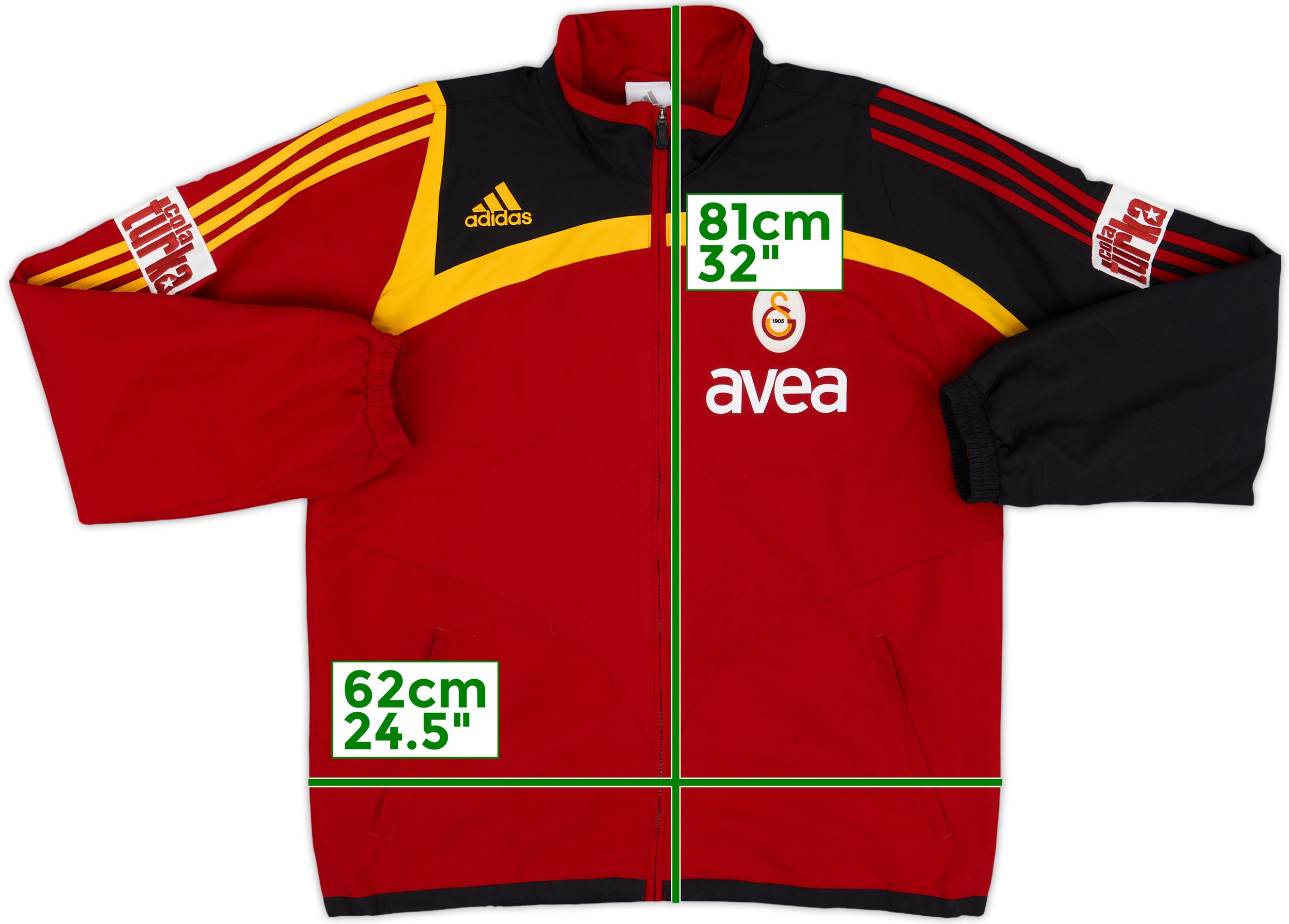 2007-08 Galatasaray adidas Track Jacket - 8/10 - (L/XL)