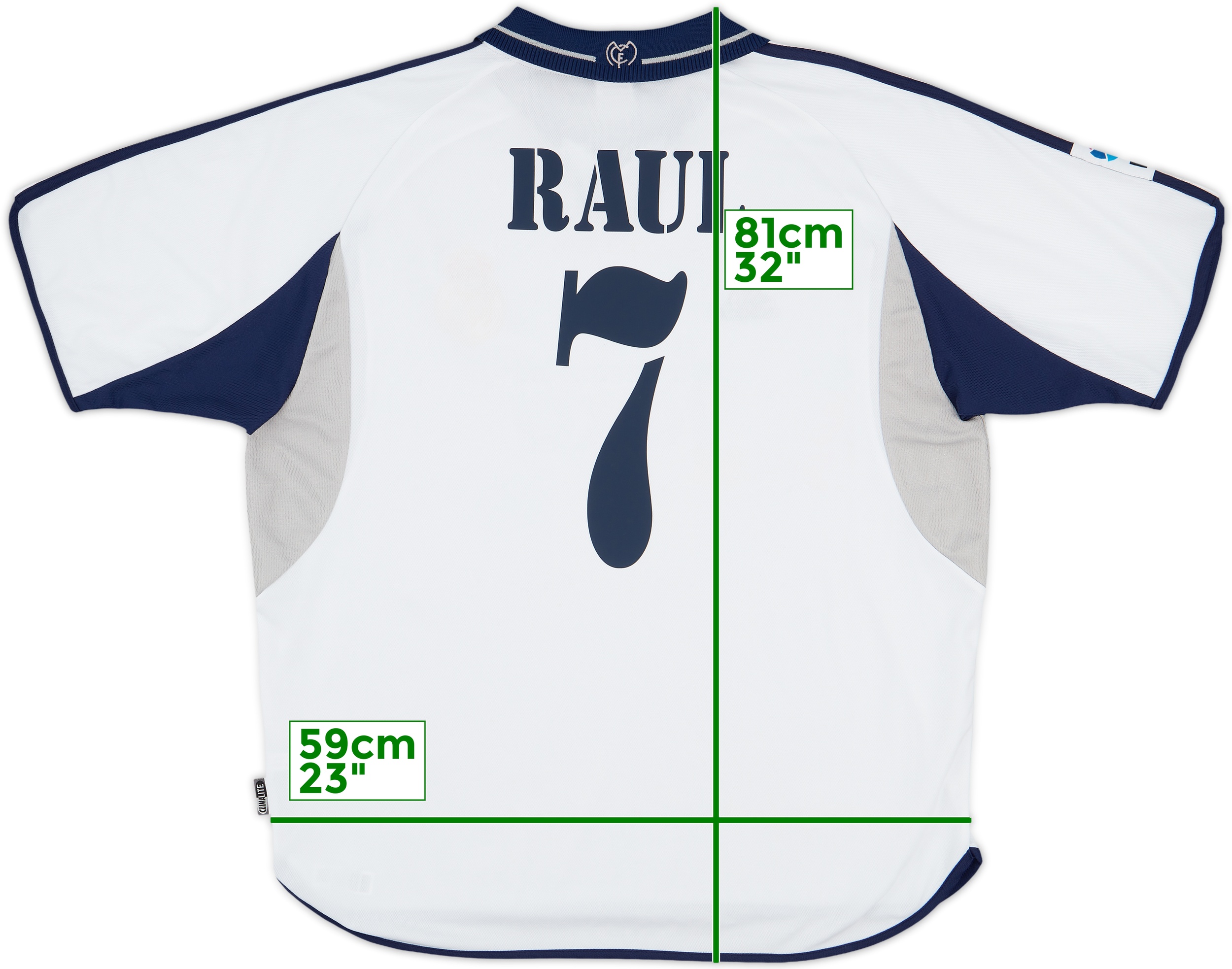 2000-01 Real Madrid Home Shirt Raul #7 - 7/10 - (XL)