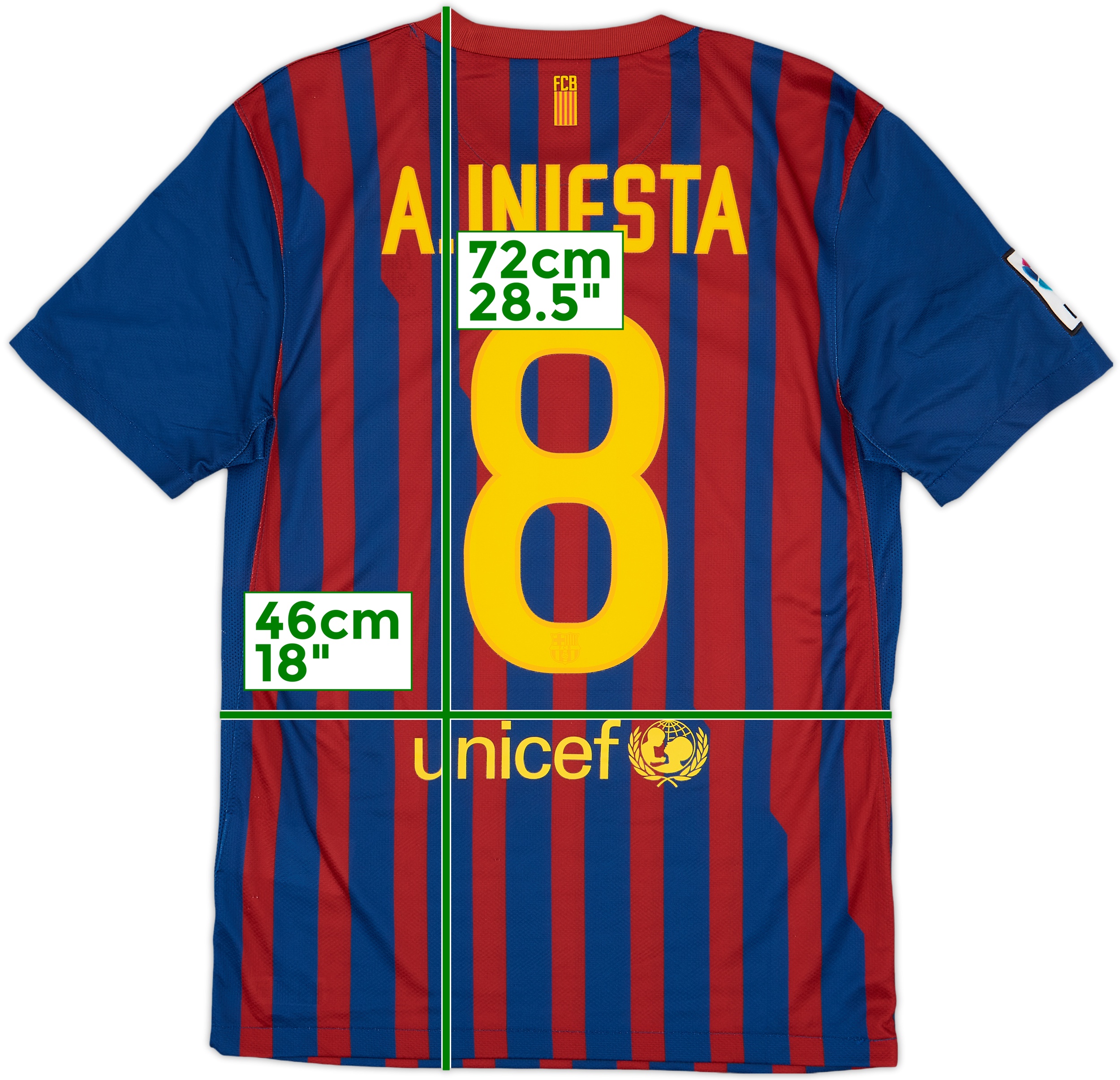 洋服通販 - 新作アイテムを 2011-12 Barcelona Home Shirt A.Iniesta #8 - 8/10 - (S) 記念グッズ
