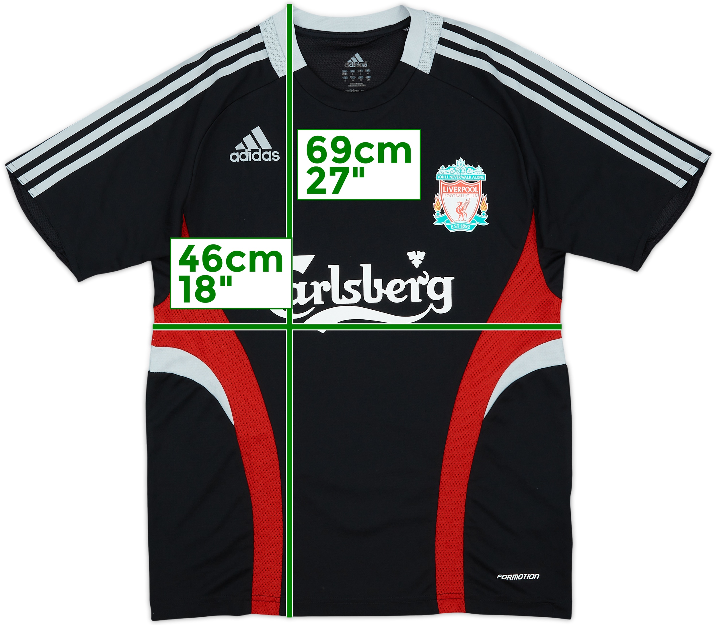 LIVERPOOL 2008/2010 UCL HOME FOOTBALL SHIRT #8 GERRARD