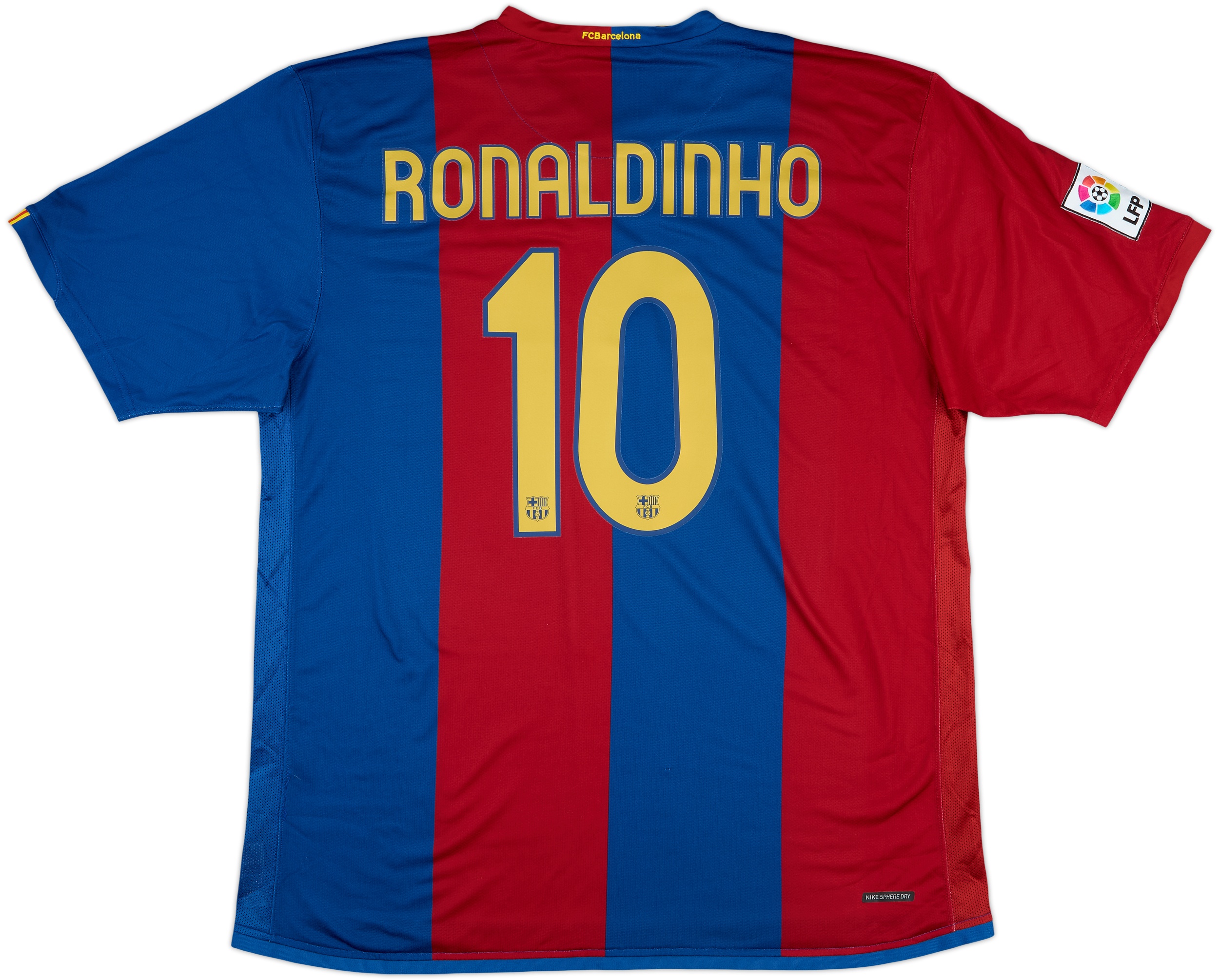 FC Barcelona Ronaldinho 10 シャツ 2006-07 Barcelona Home Shirt Ronaldinho #10 - 8/10 - (XXL)