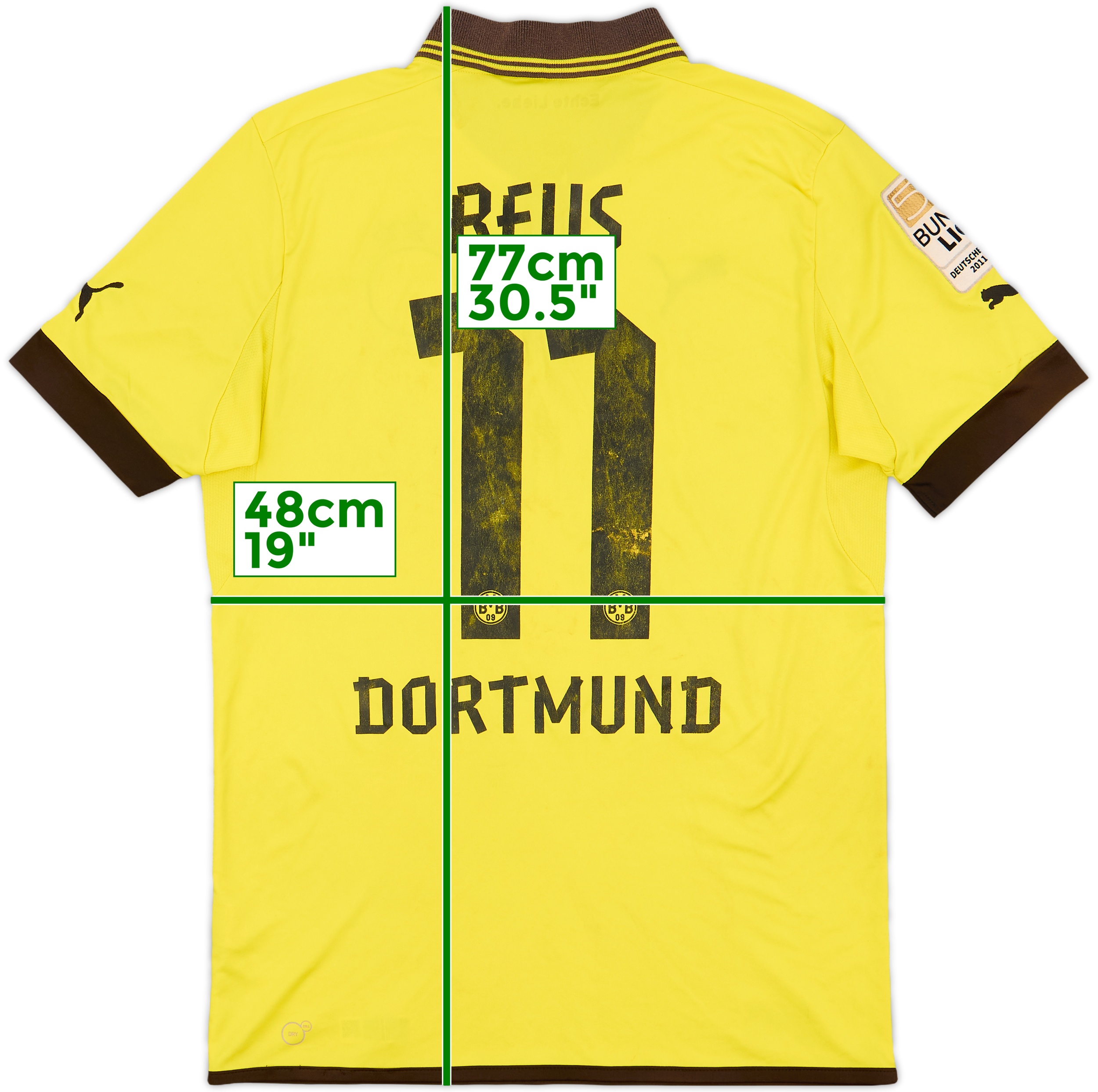 Borussia Dortmund REUS 11 シャツ 2015-16 Borussia Dortmund Home Shirt Reus #11 - 8/10 - (XL)