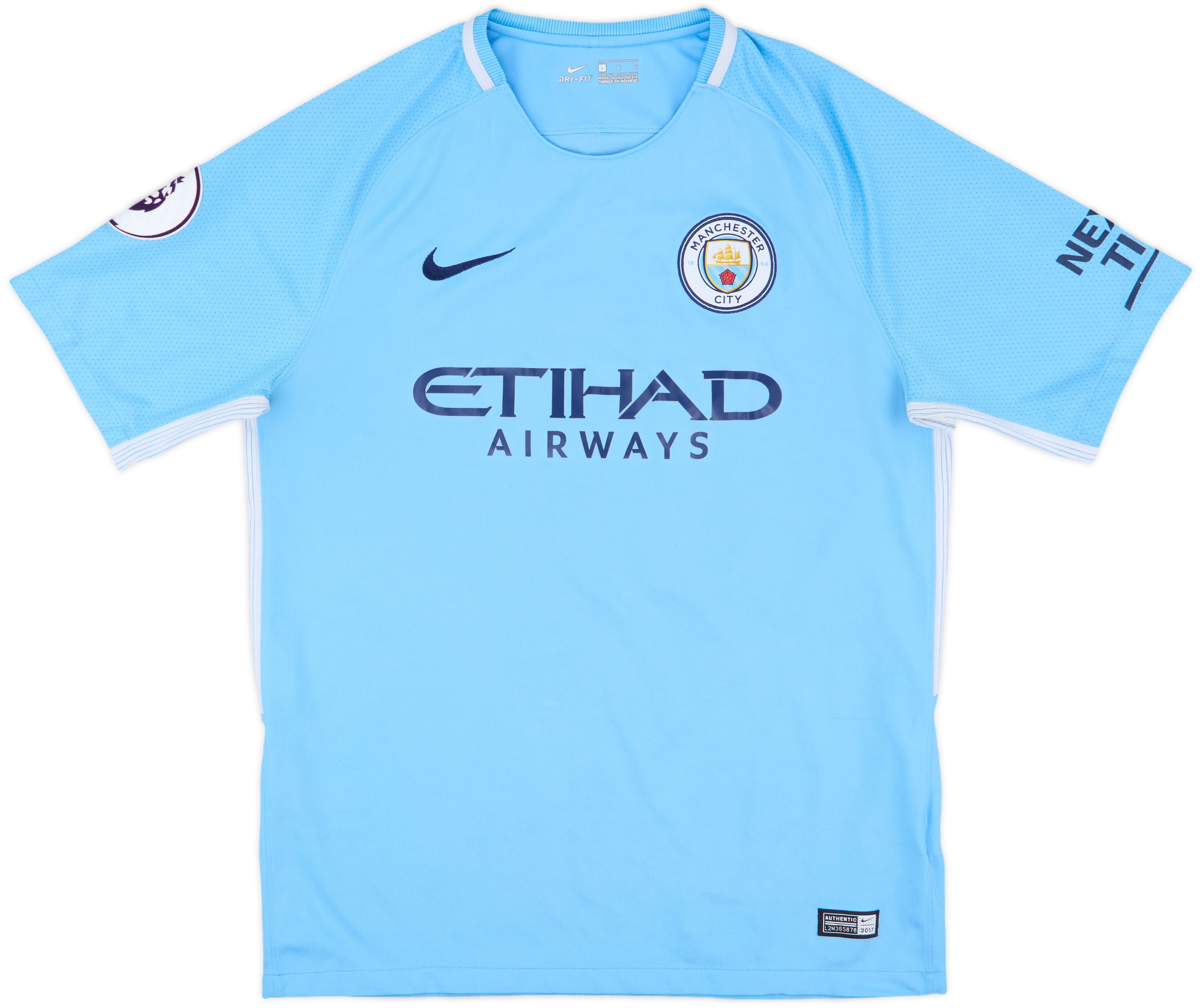 2017-18 Manchester City Home Shirt De Bruyne #17 - 8/10 - (L)