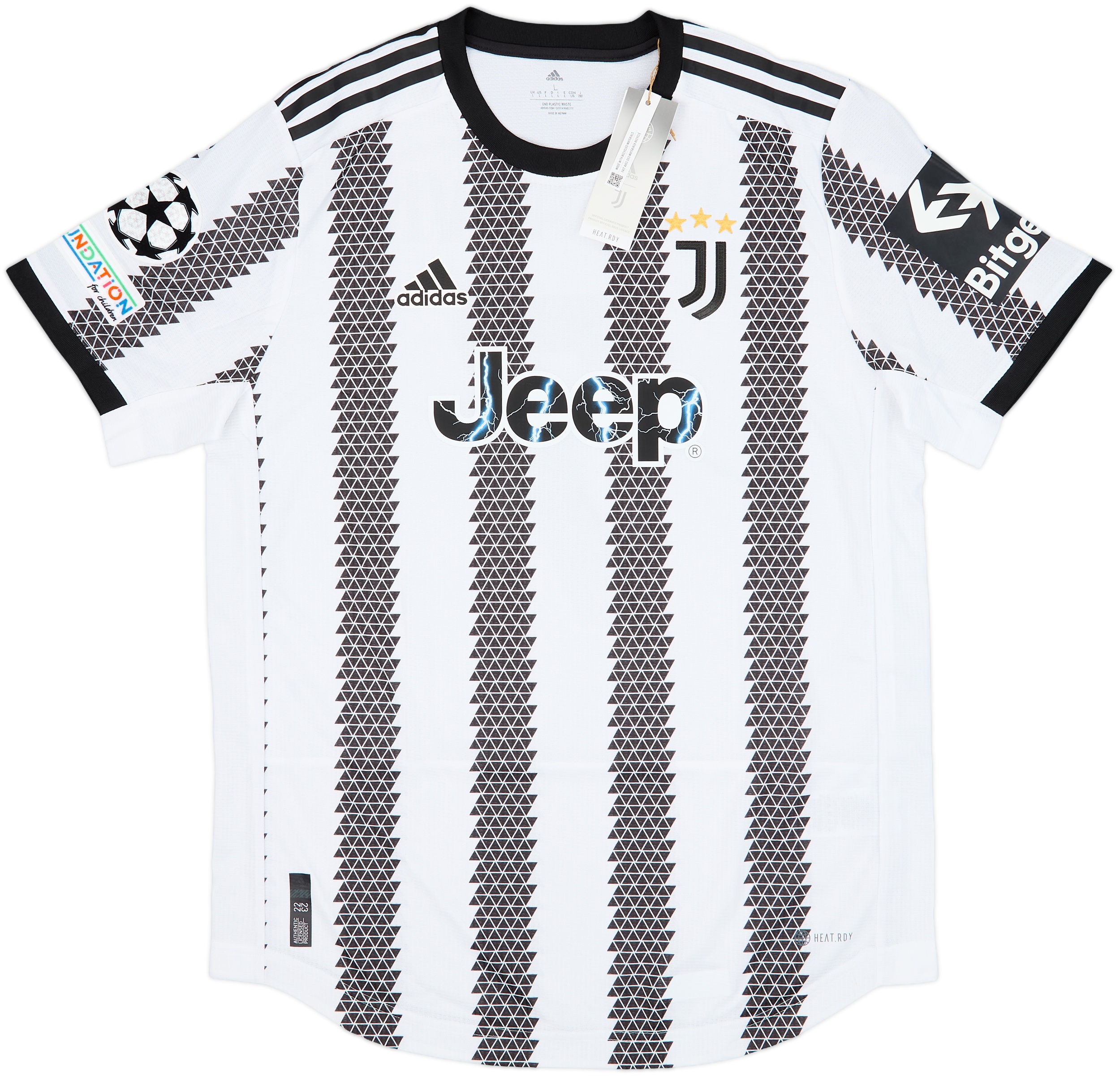 Juventus Vlahović 7 2022シーズンアウェイ Juventus 2021/2022 Away Auth Heat.Rdy Jersey Black adidas
