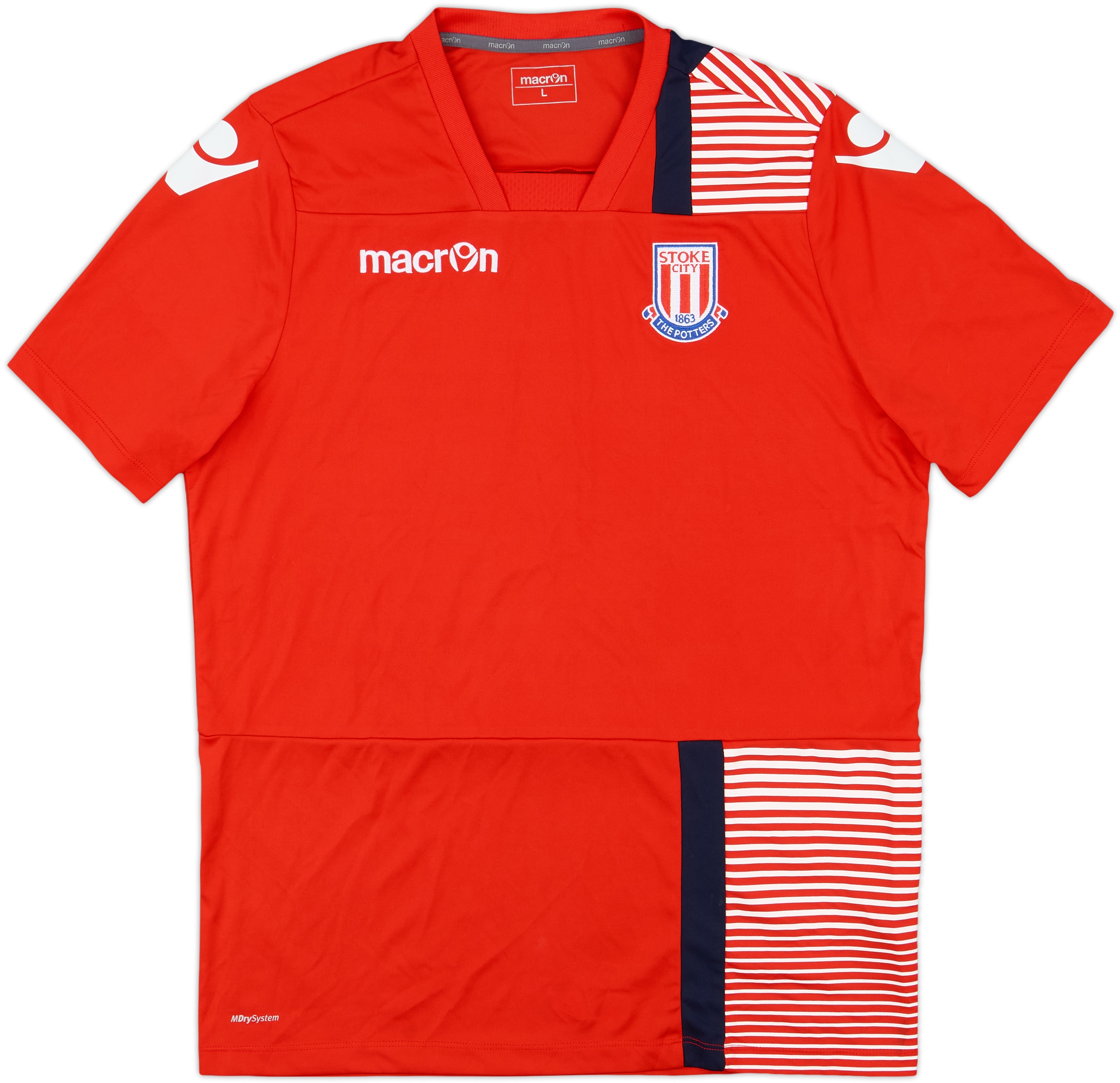 Maillot Macron Stoke City Away 2017/18 – Manches Longues #22 Shaqiri – Taille S
